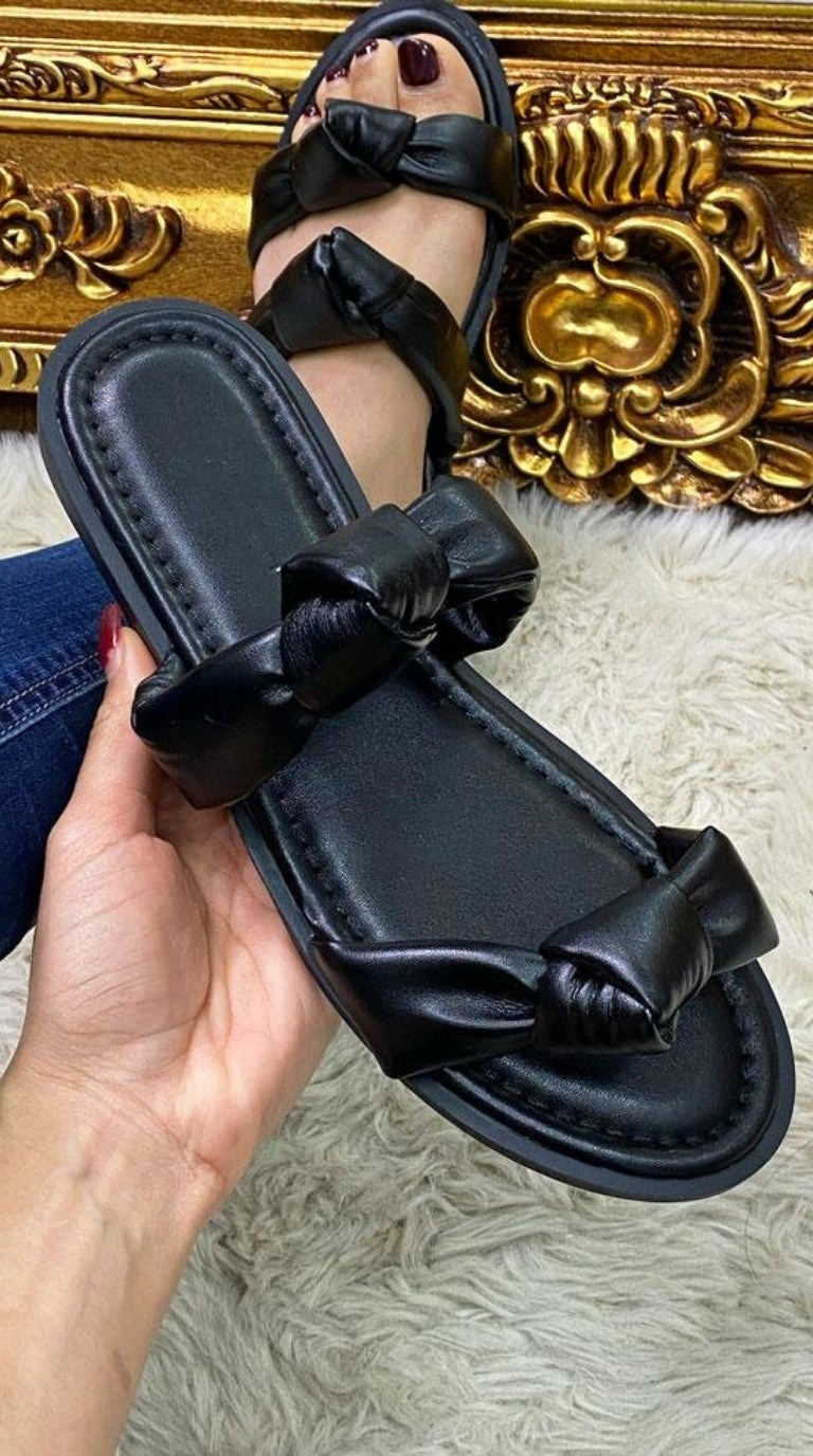 Elra Faux Leather Knotted Sandals