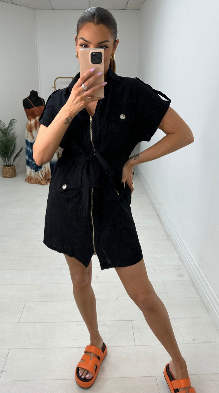 Nanita Zip Front Cargo Tunic