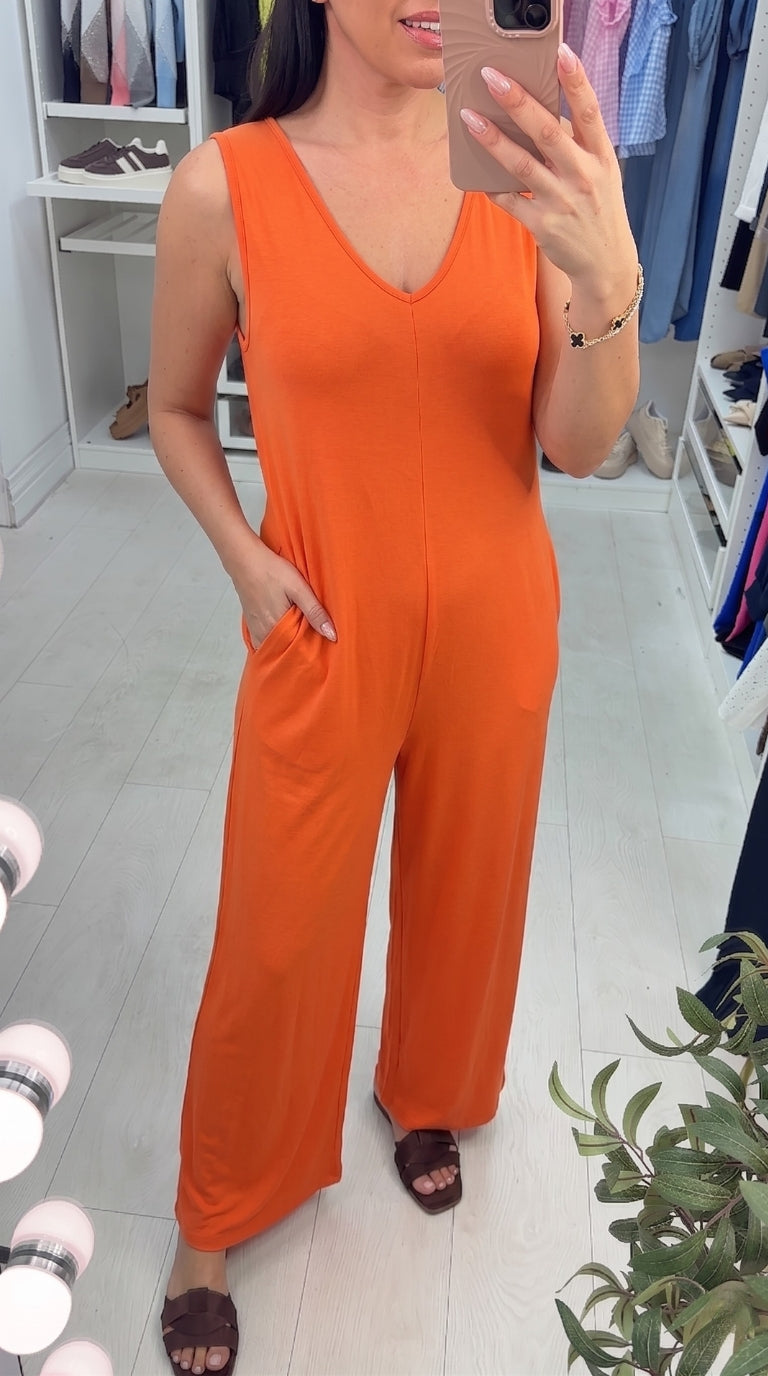 Belle Oversized Wide Leg Jersey Lounge Jumpsuit