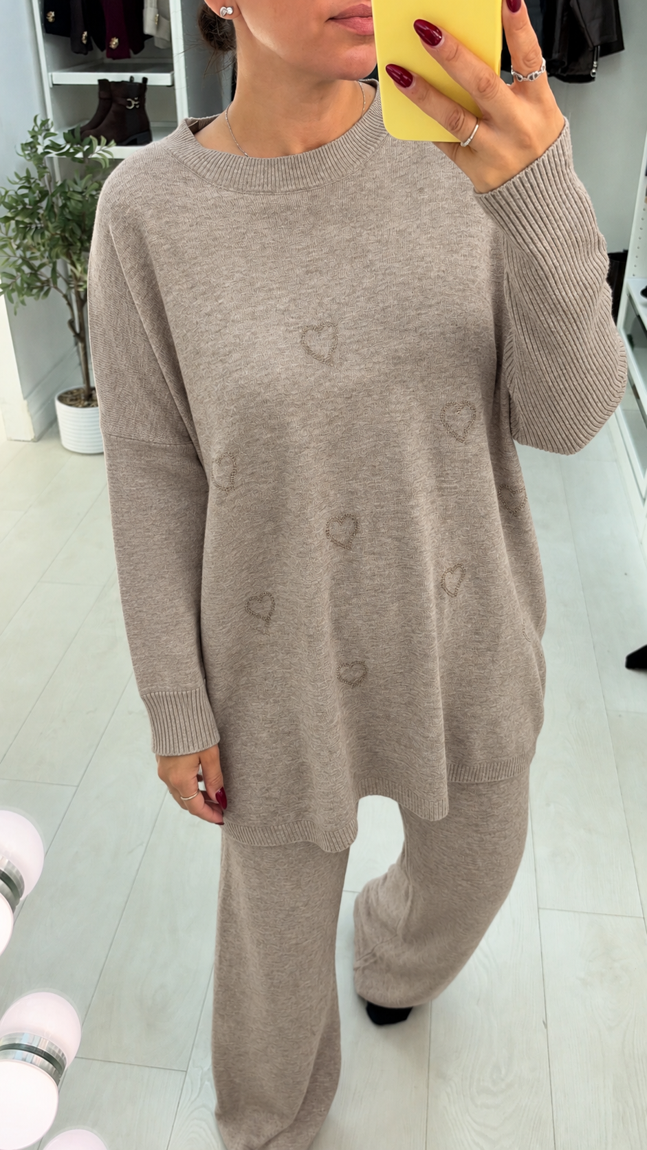 Basilia Embellished Heart Detail Loungewear Set
