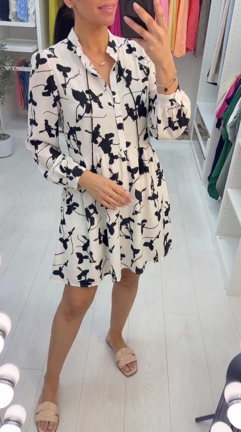 Denby Abstract Print Smock Dress