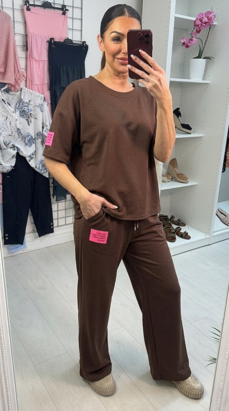 Maggie Plain 'Life Isn't Perfect' Slogan Co-Ord Set