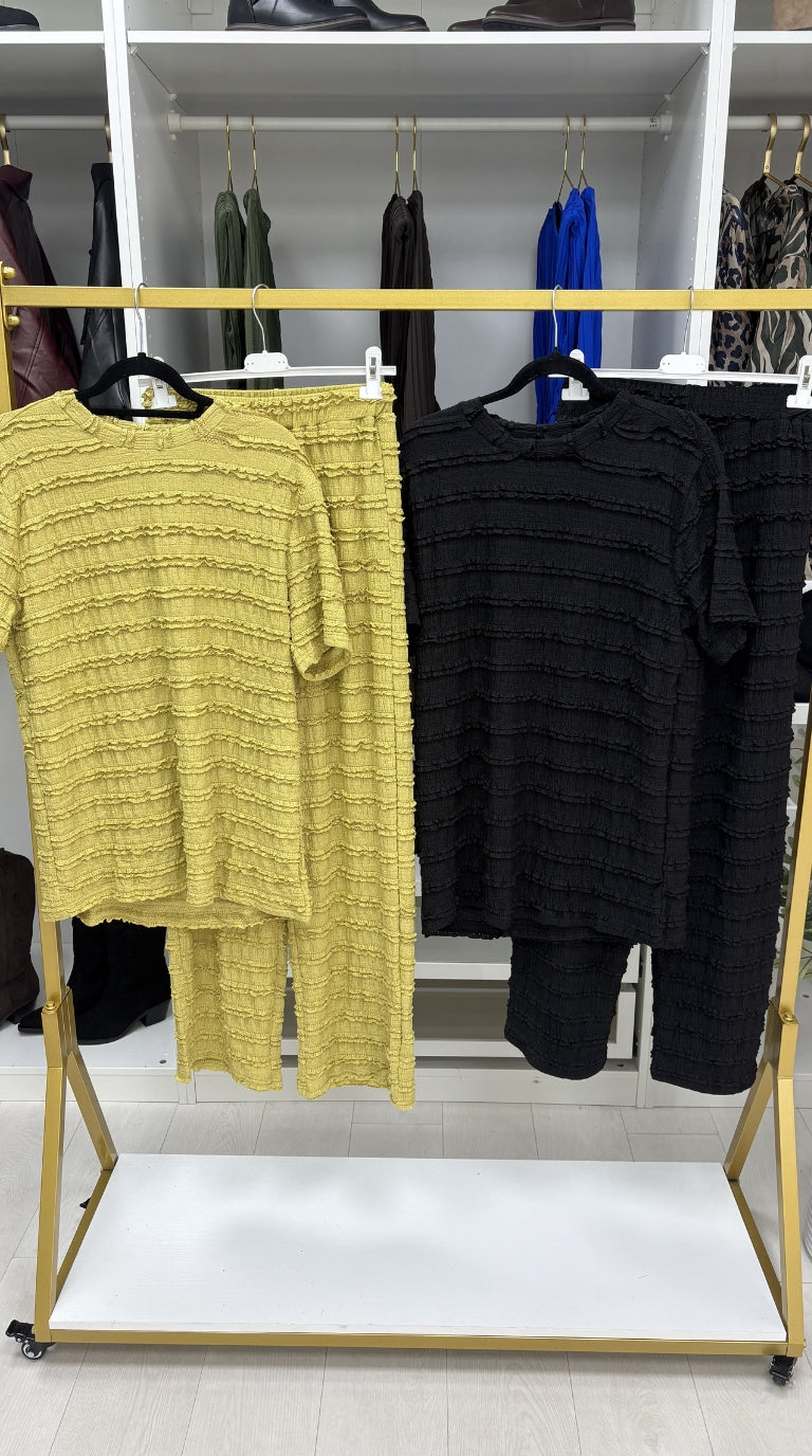 Zayella Textured Loose Fit Co-Ord Set