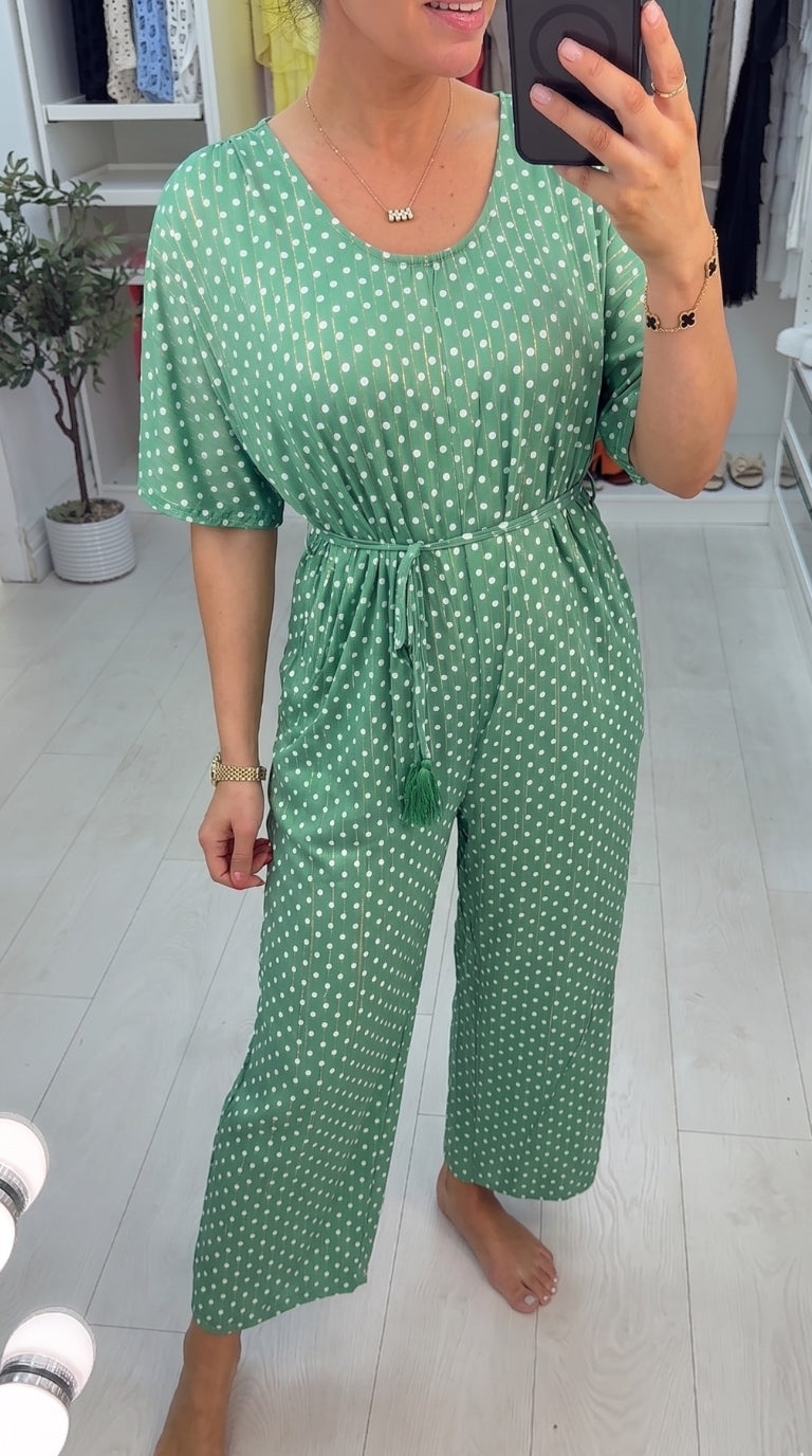 Gelato Polka Dot Print Jumpsuit