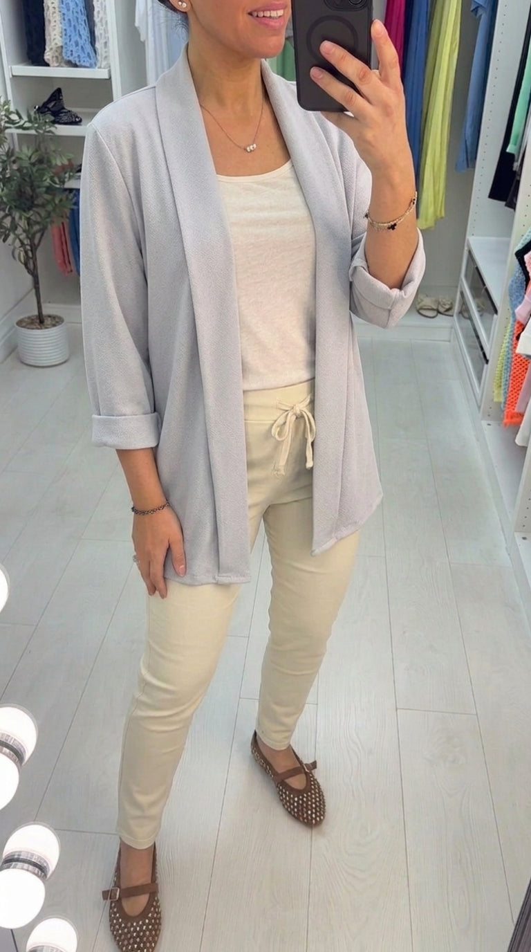 Diane Plain Open Front Lightweight Blazer