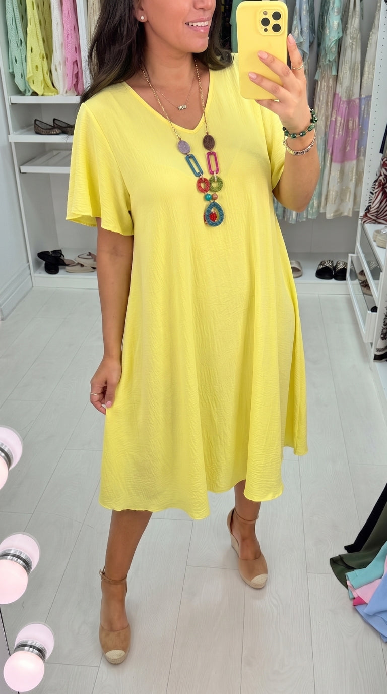 Amira Loose Fit Dress With Necklace