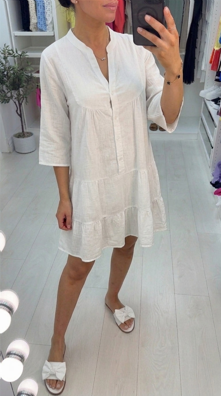 Enya Oversized Smock Shirt Dress
