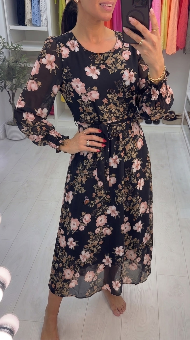 Mystix Floral Print Maxi Dress