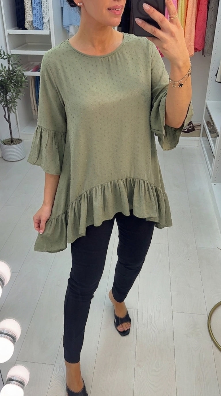 Lilia Dobby Detail Top