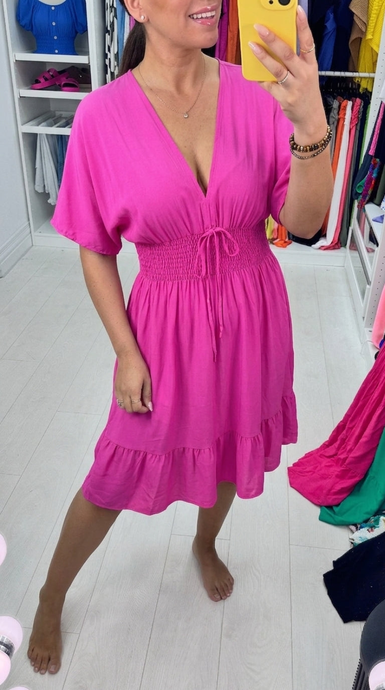 Cruz Angel Sleeve Tie Back Dress