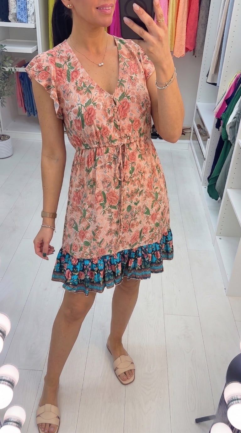 Milene Floral Print Pocket Dress