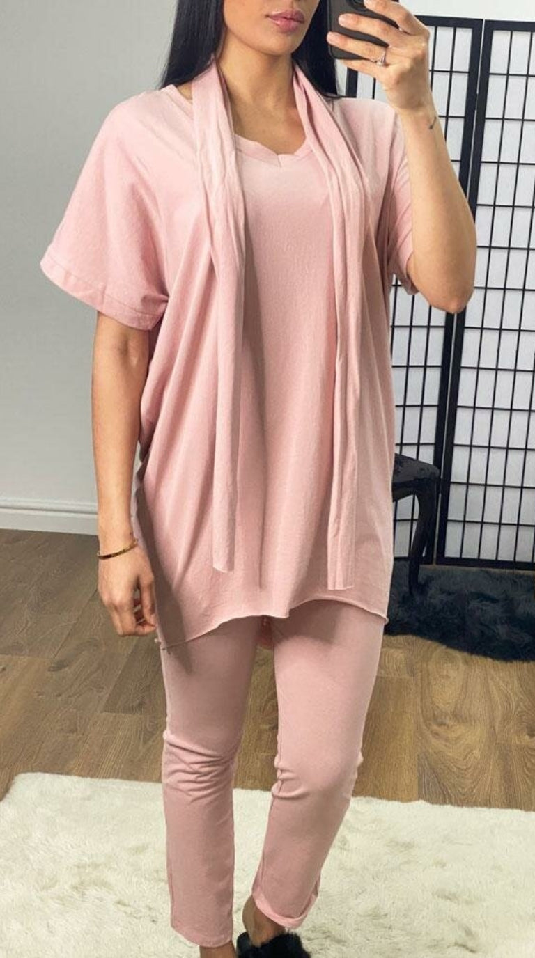 Lana Oversized 3 Piece Scarf Loungewear Set