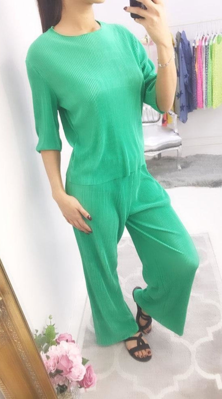 Panama Pleated Loungewear Set