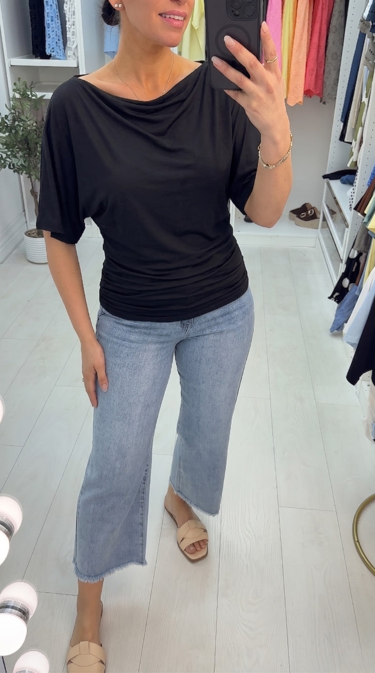 Hettie Plain Ruched Side Top