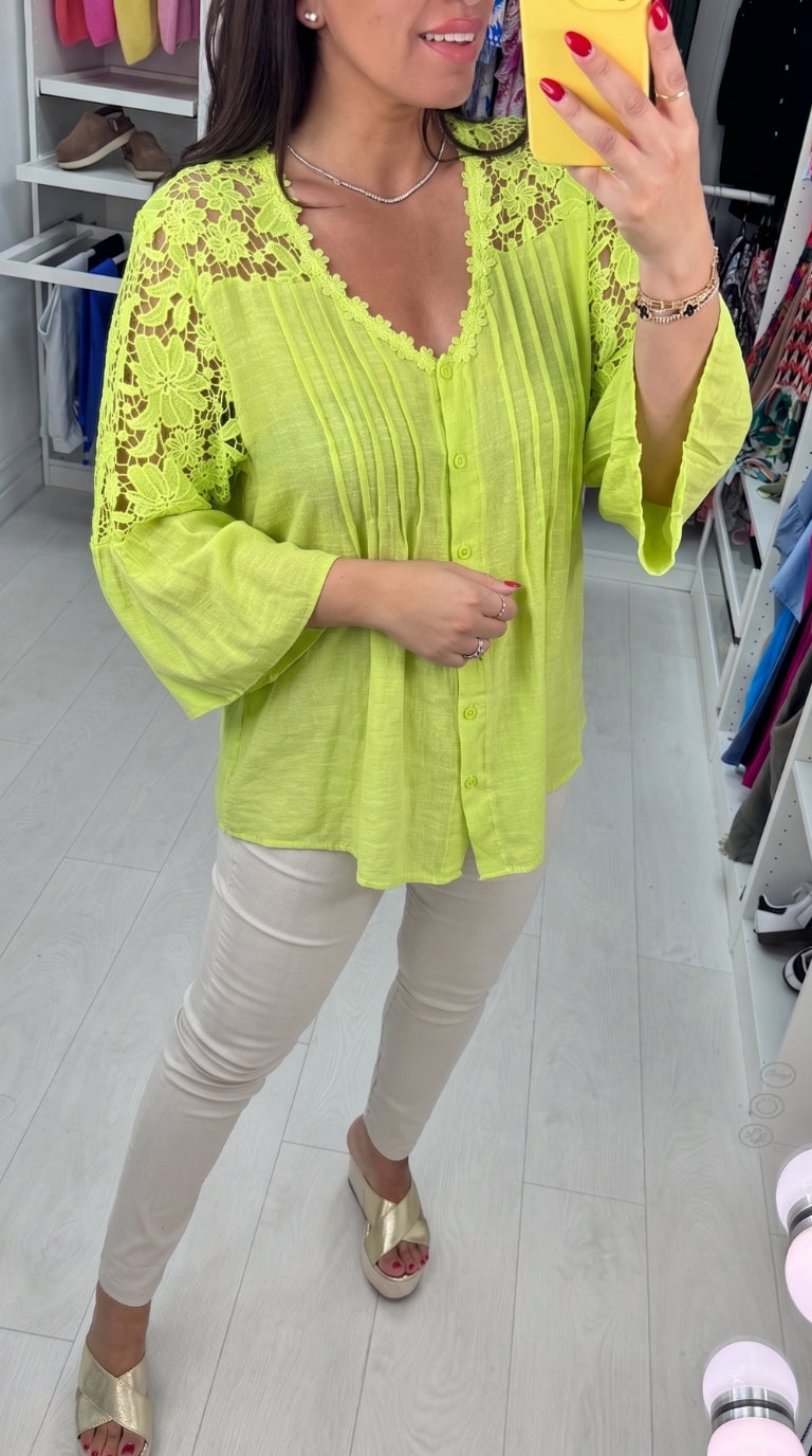 Cheyenne Plain Crochet Blouse