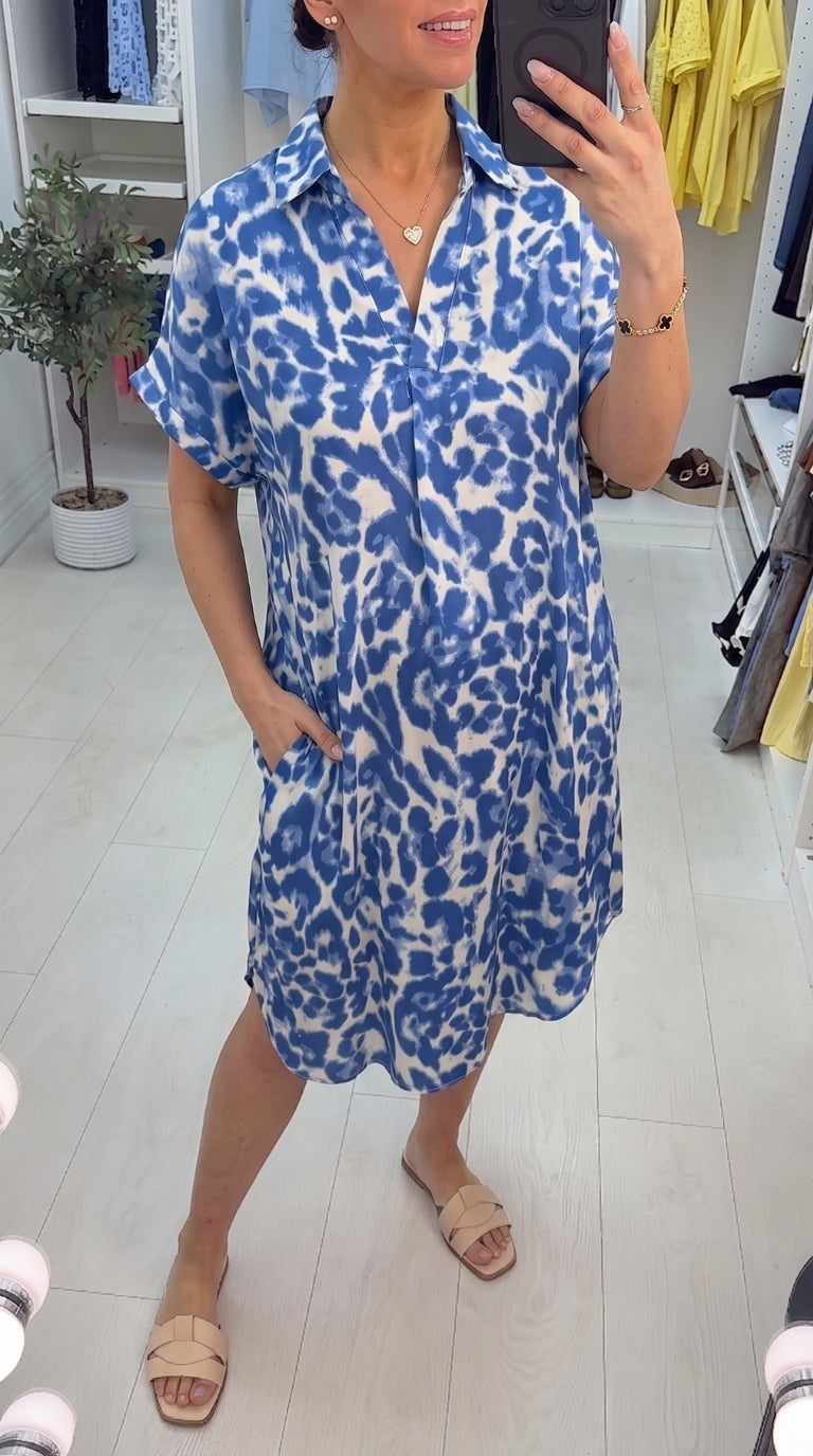 Carolina Leopard Print Midi Dress