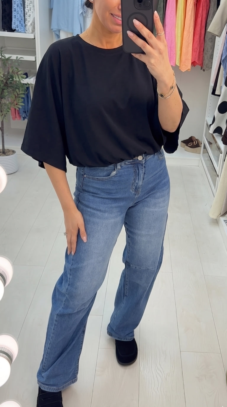 Ellis Plain Bubble Hem T-Shirt