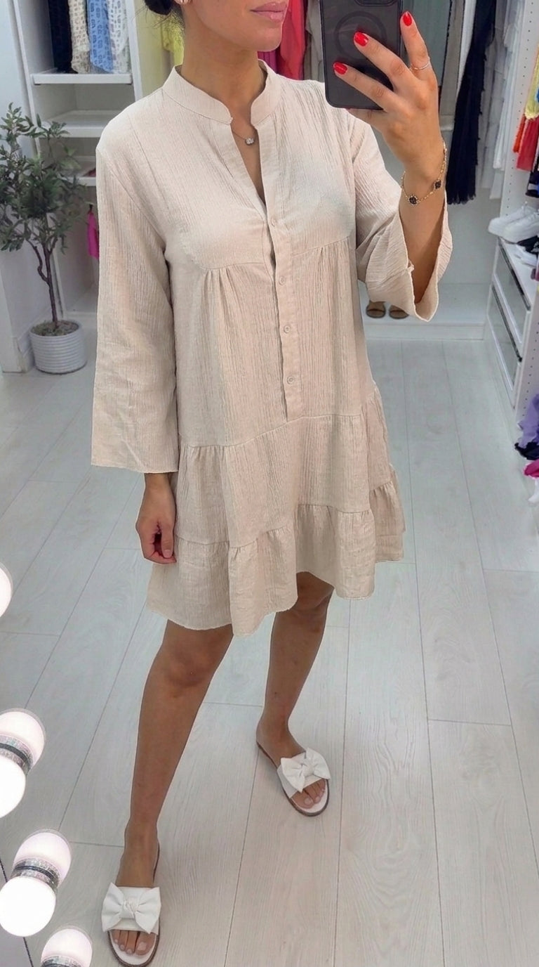 Enya Oversized Smock Shirt Dress