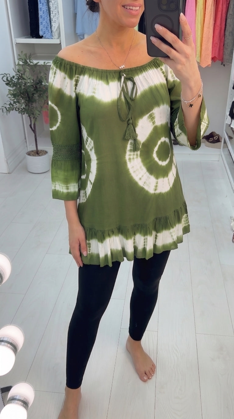 Tiliana Tie Dye Bardot Tunic