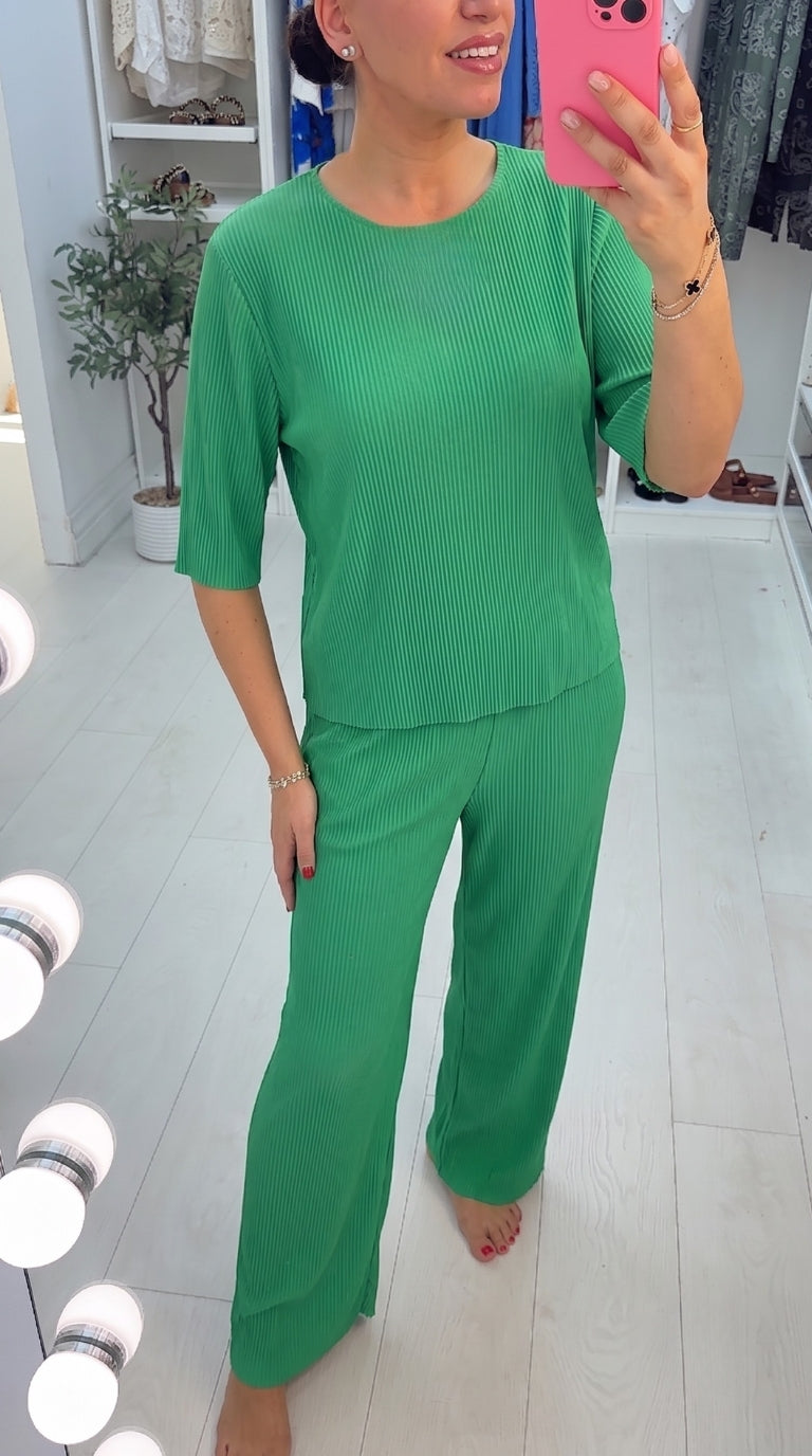 Panama Pleated Loungewear Set