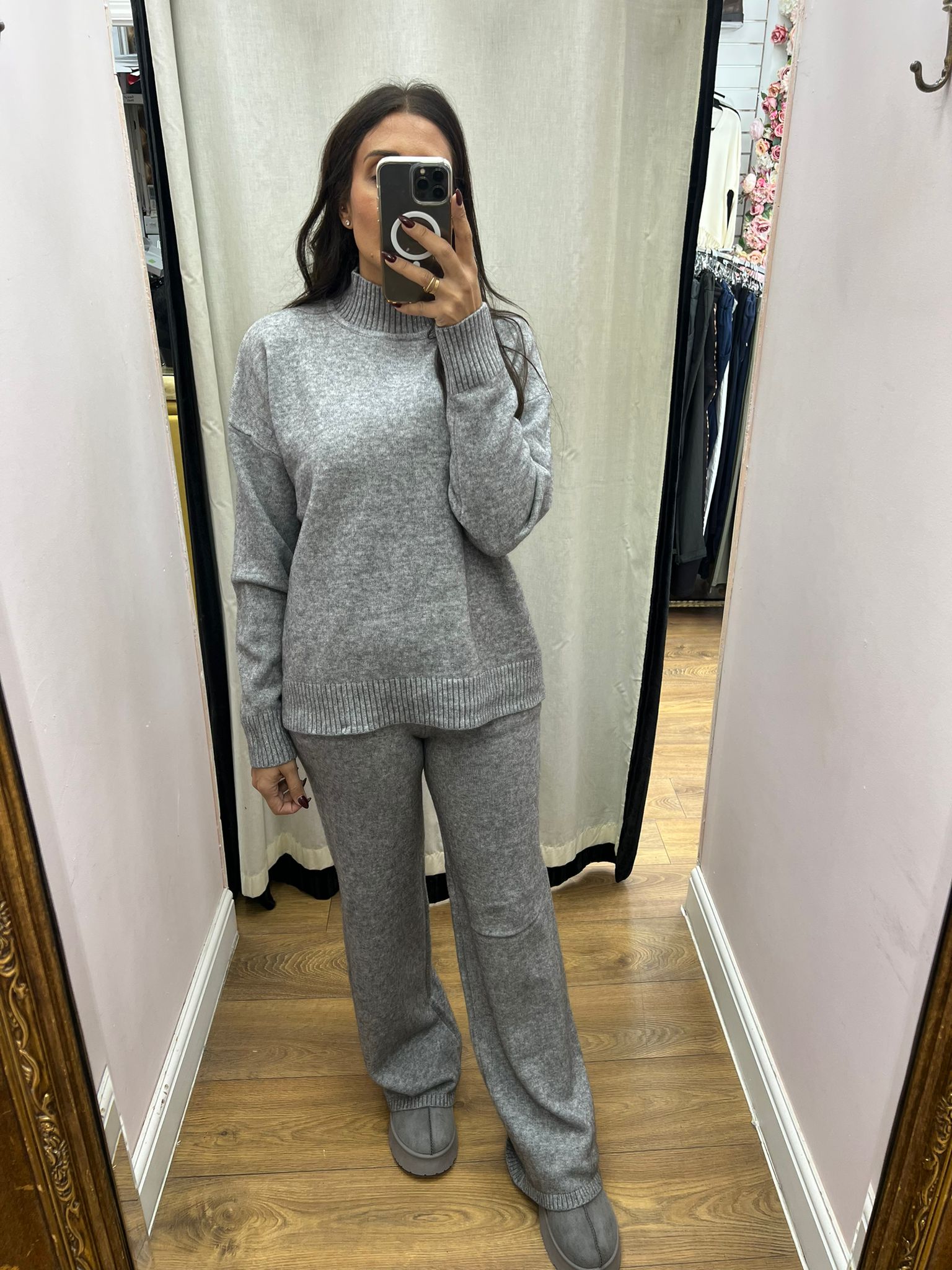 Hana Plain Knitted Loungewear Set