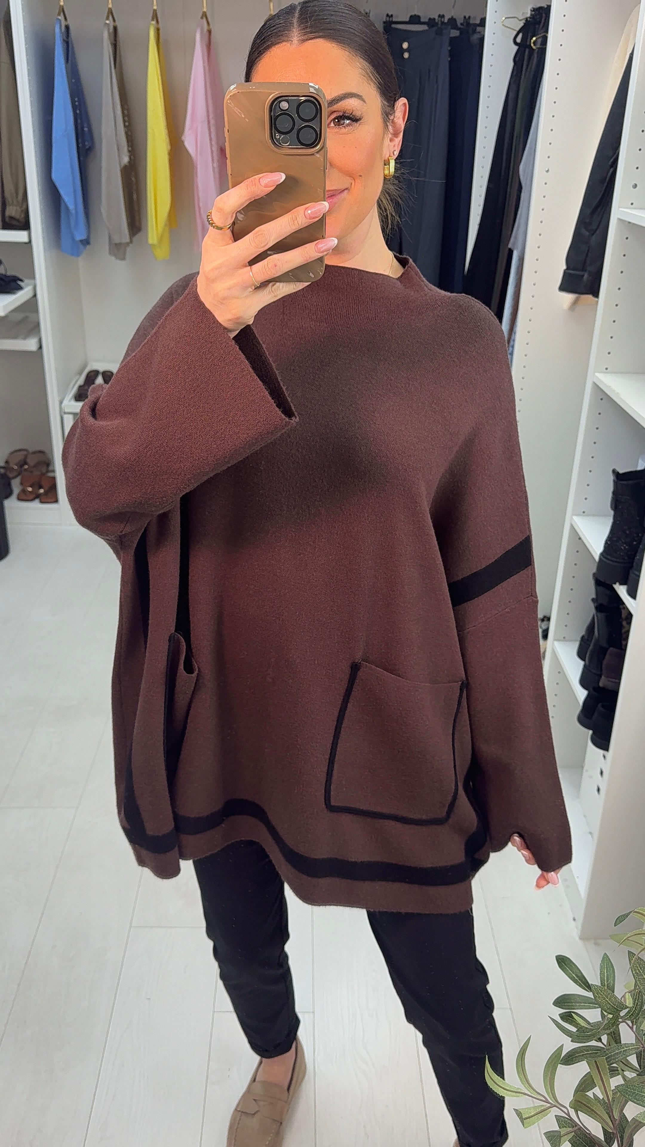 Nerida Pocket Front Loose Fit Jumper