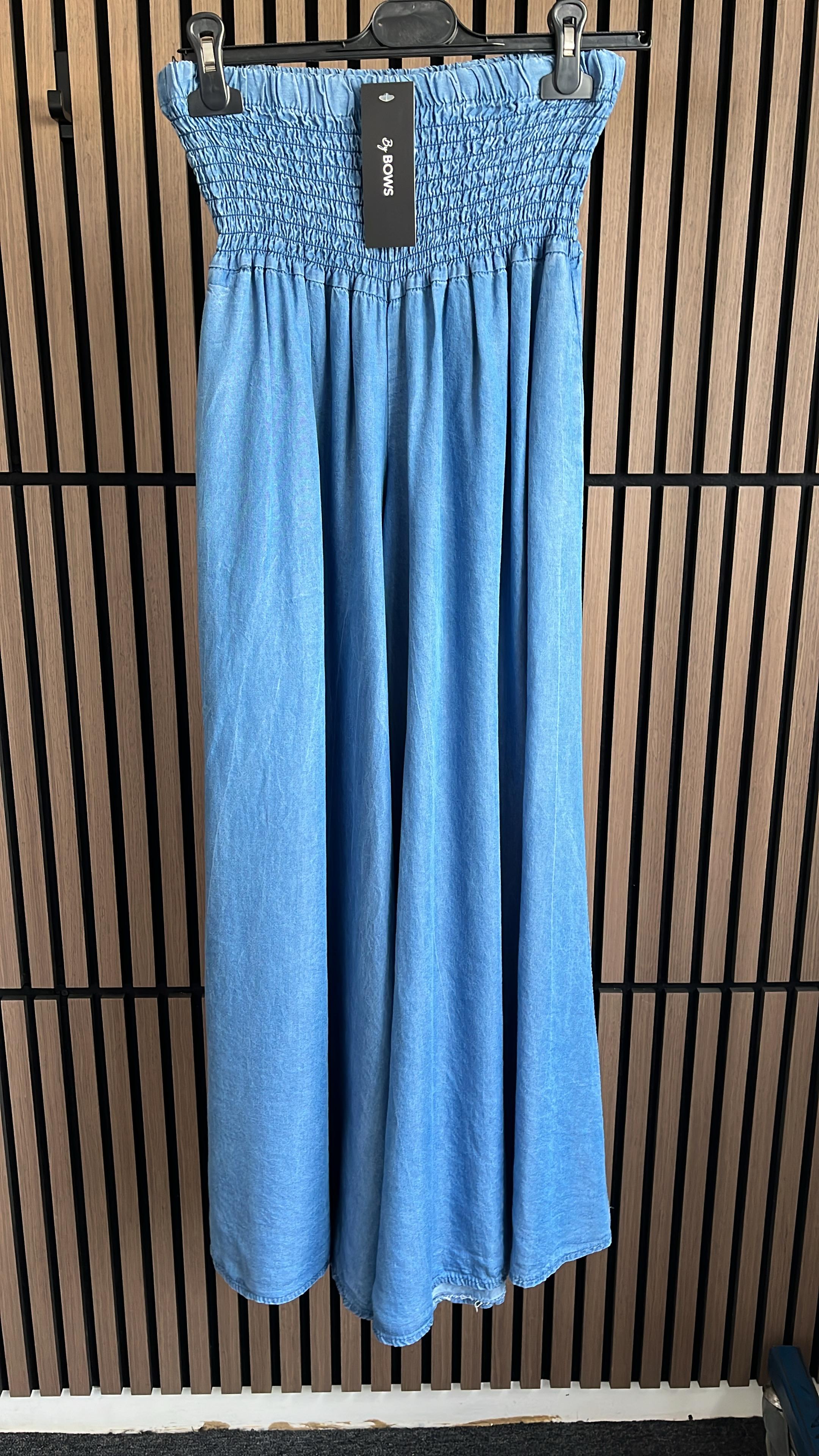 Cherie Elasticated Waist Loose Fit Denim Trousers