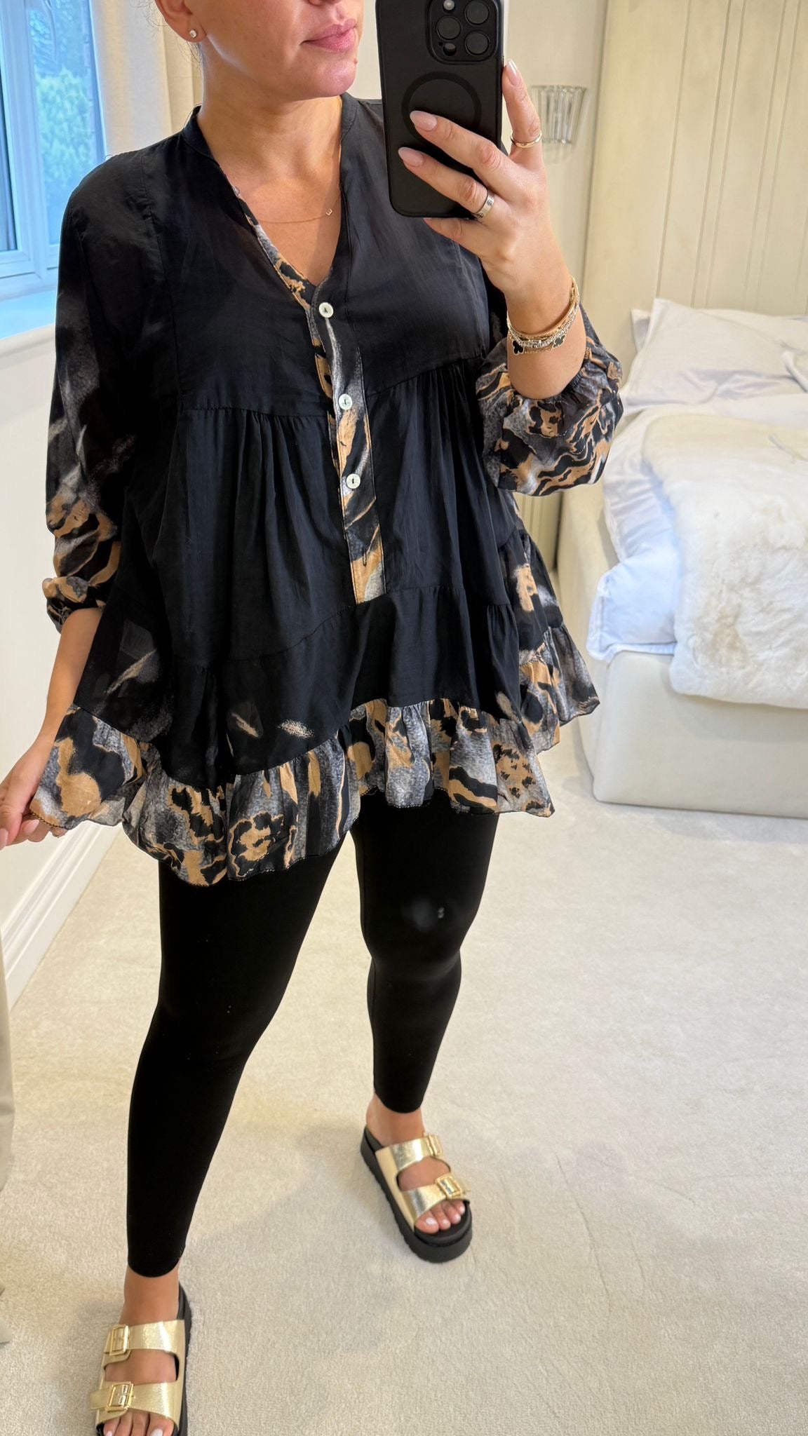 Pamela Animal Pattern Lightweight Blouse