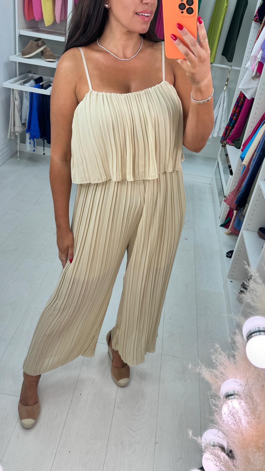 Reece Pleated Double Layer Jumpsuit