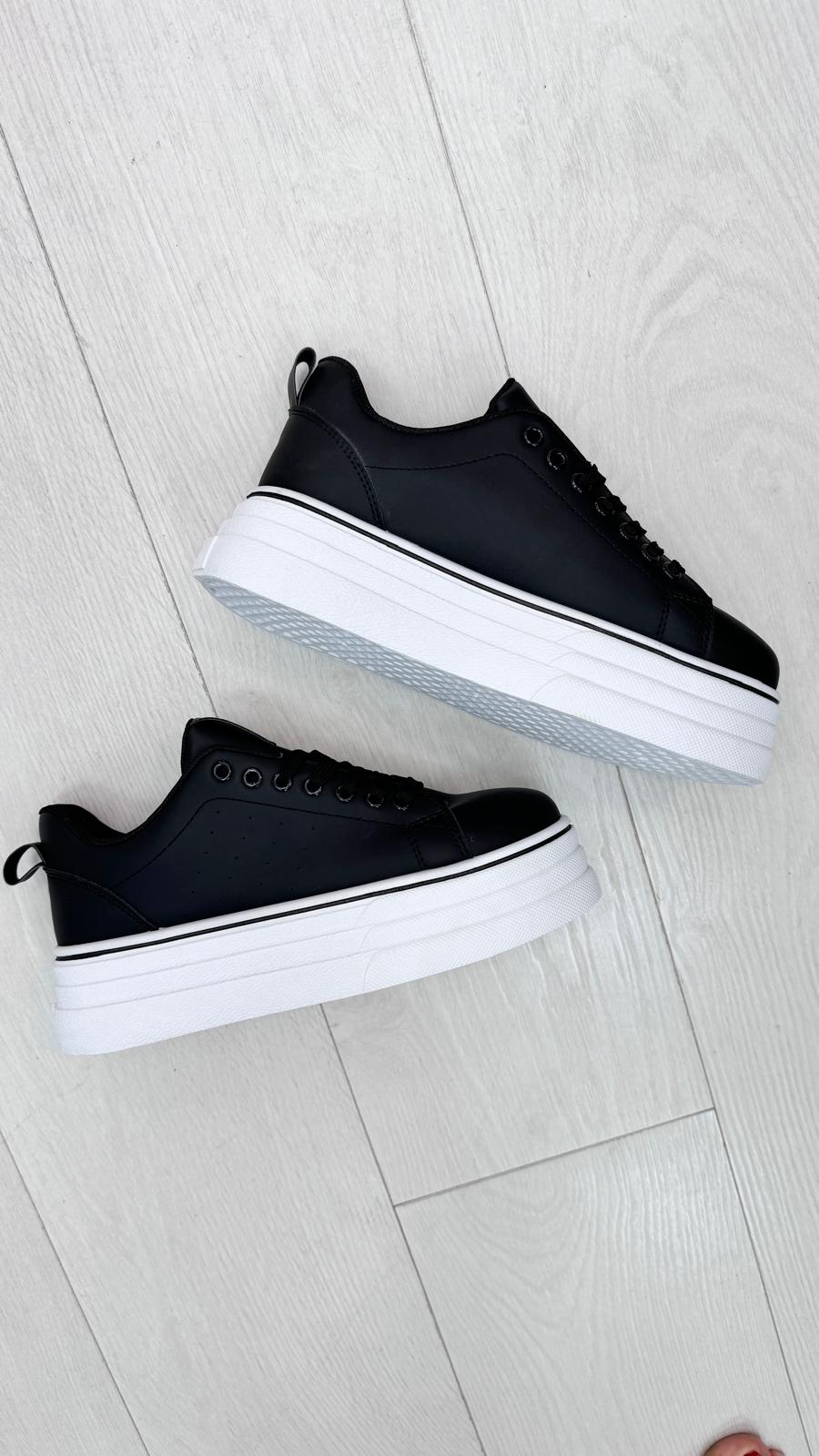 Brooklyn Faux Leather Platform Trainers