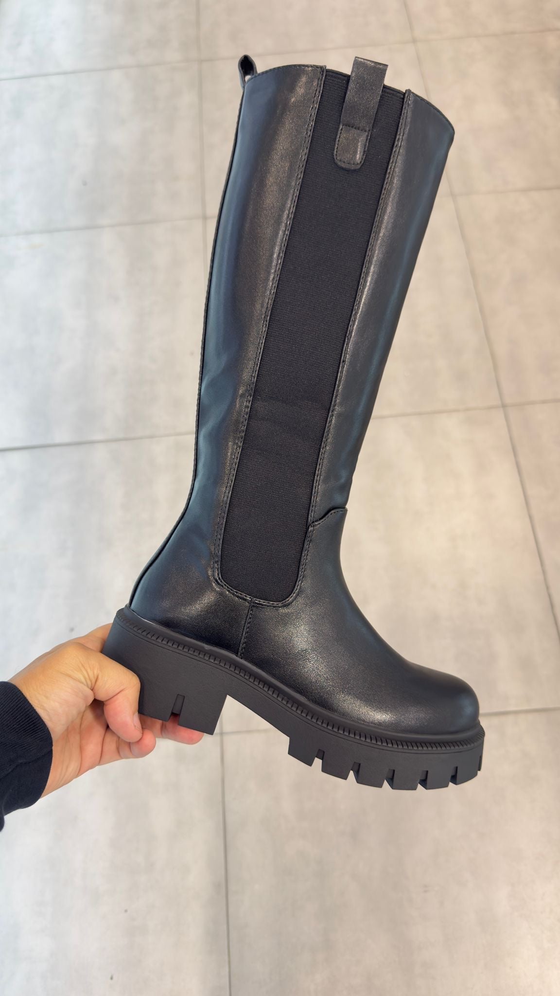 Gilly Faux Leather Knee High Boots