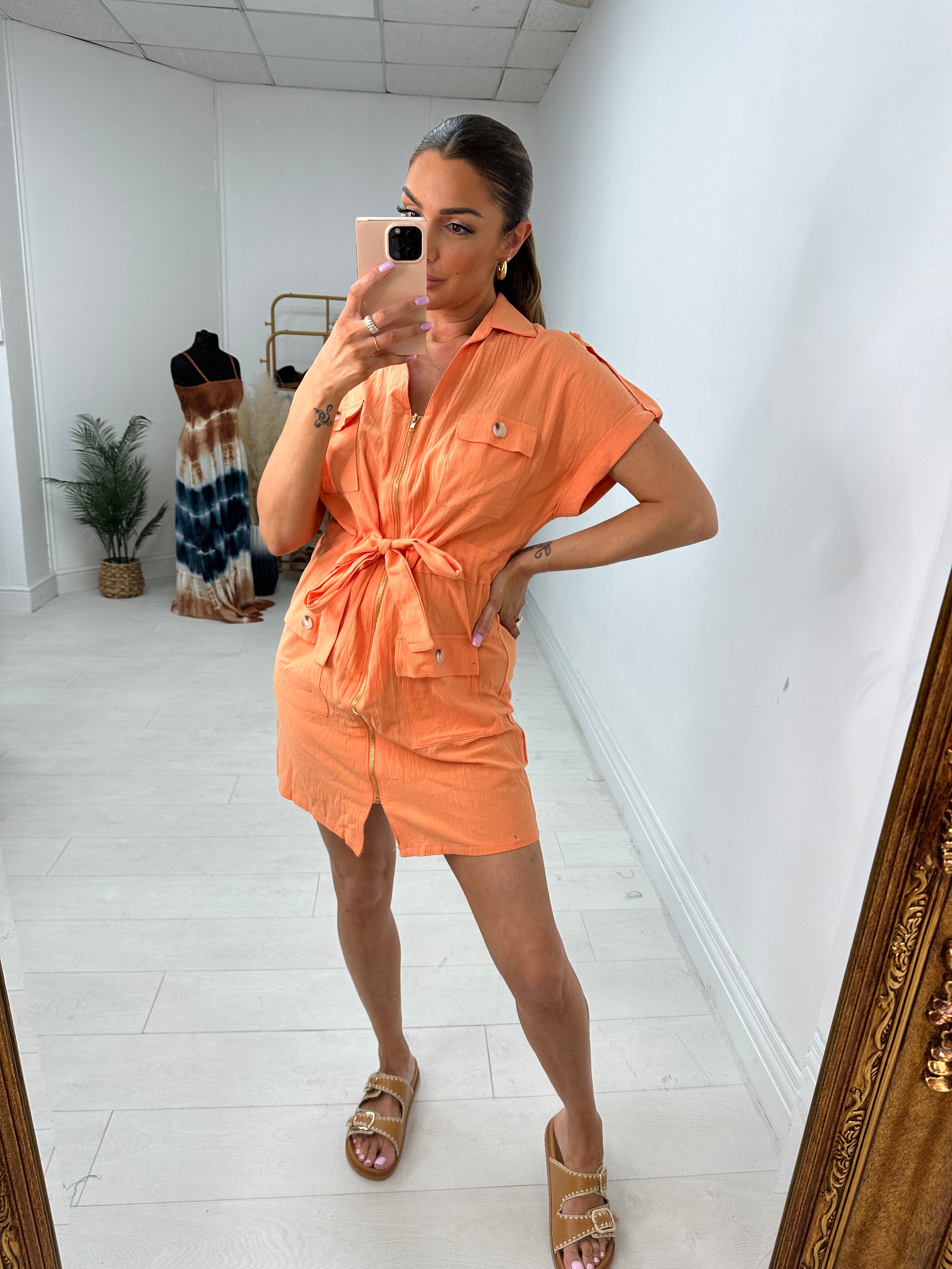 Nanita Zip Front Cargo Tunic