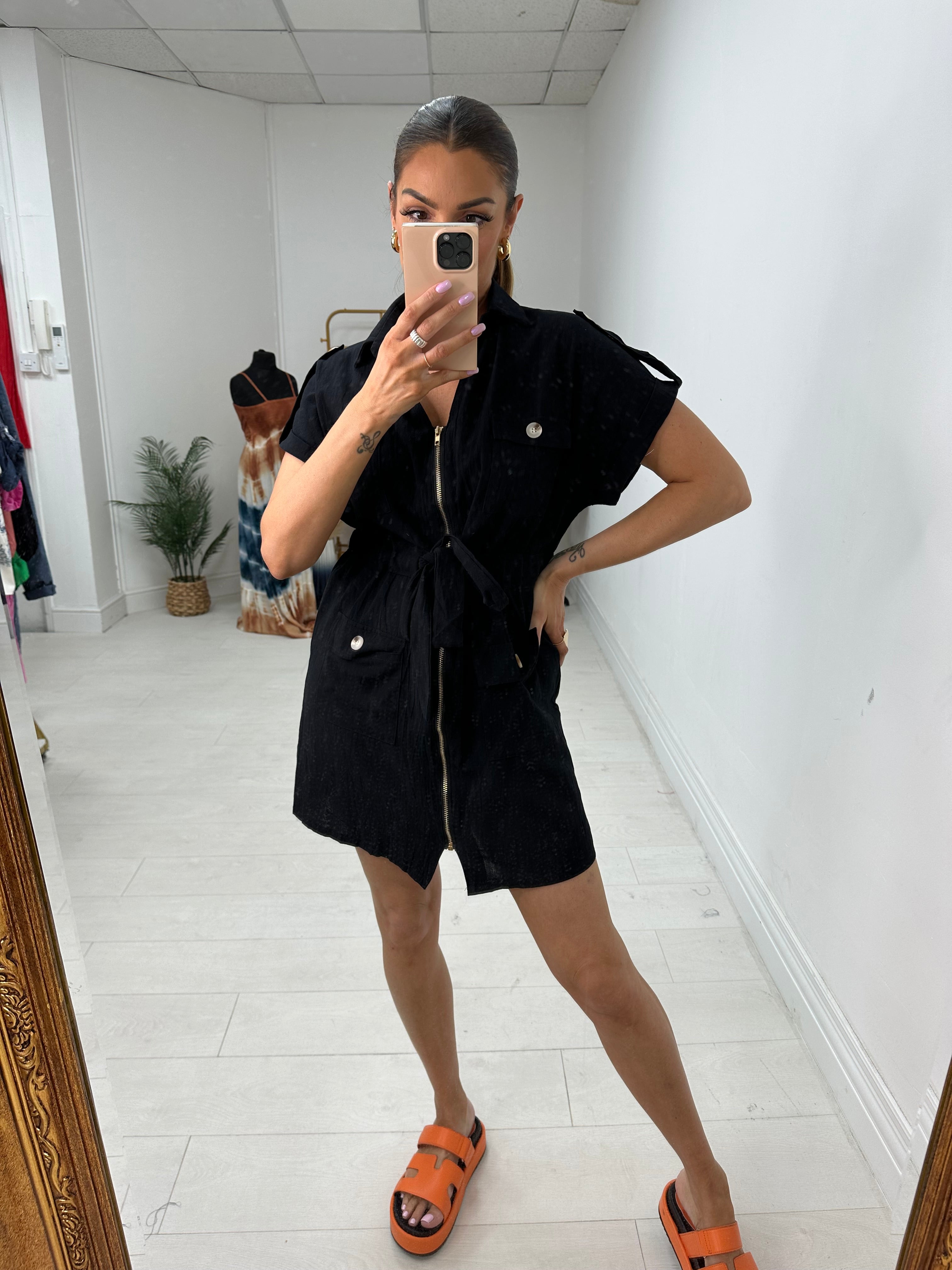 Nanita Zip Front Cargo Tunic