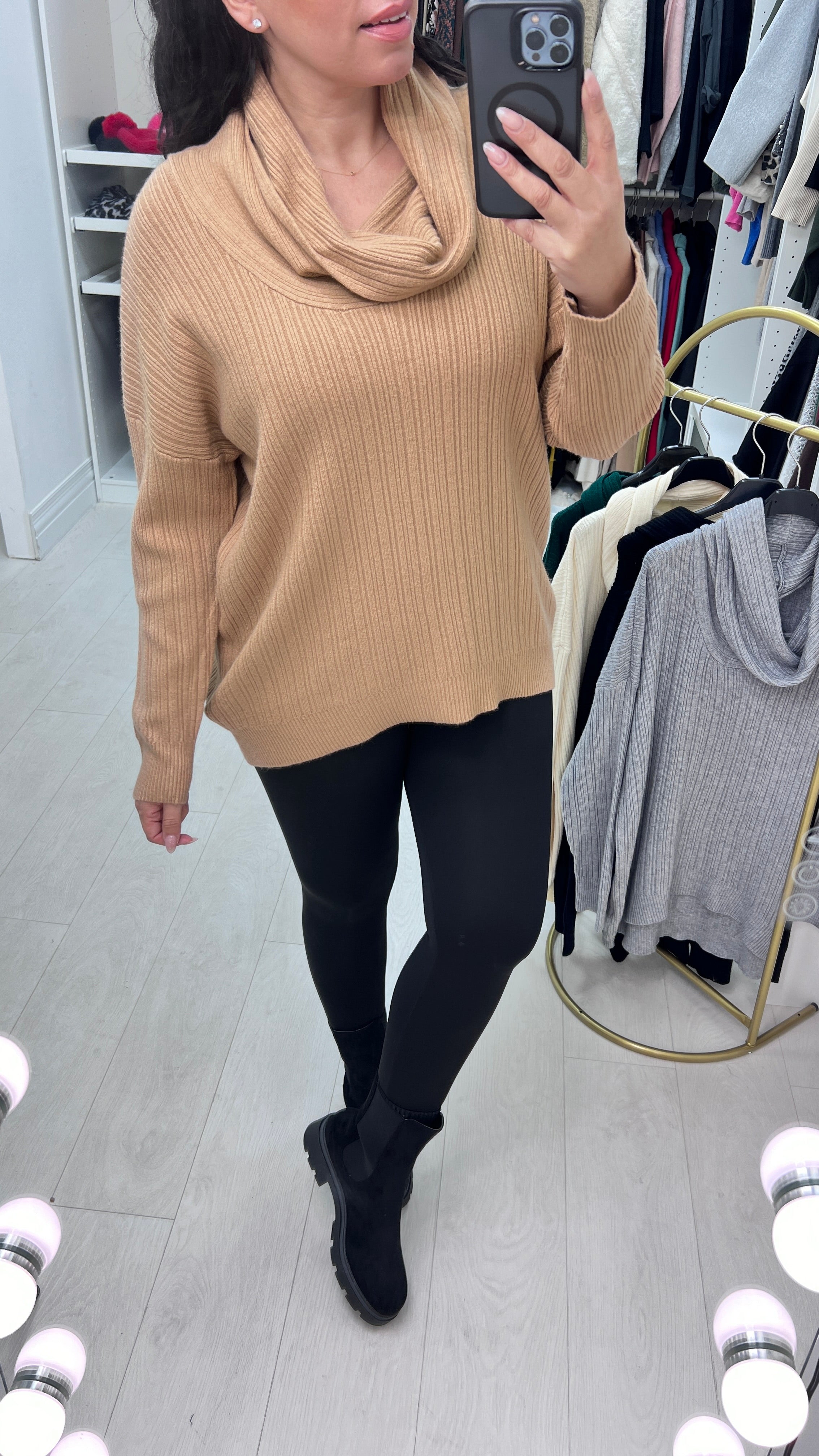 Oaklyn Cowl Neck Knit Jumper