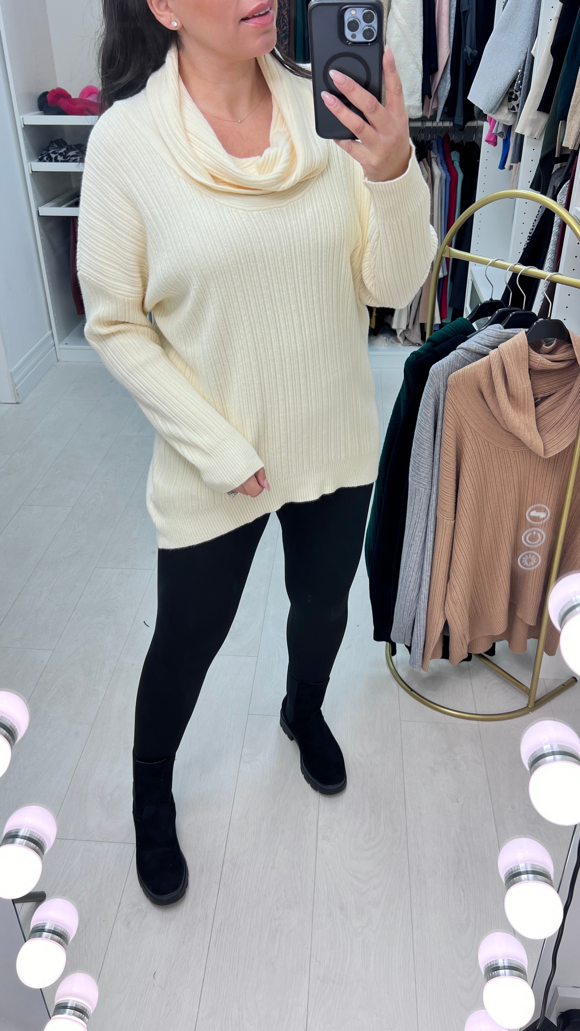 Oaklyn Cowl Neck Knit Jumper