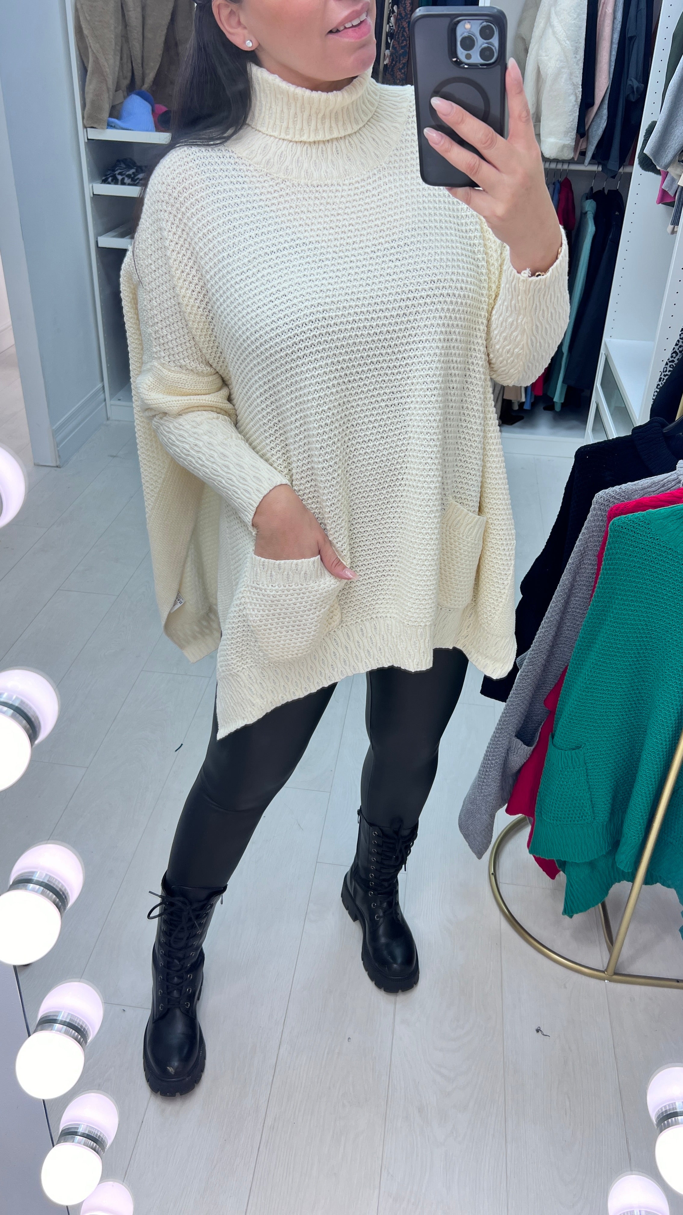 Palmer Roll Neck Poncho Jumper