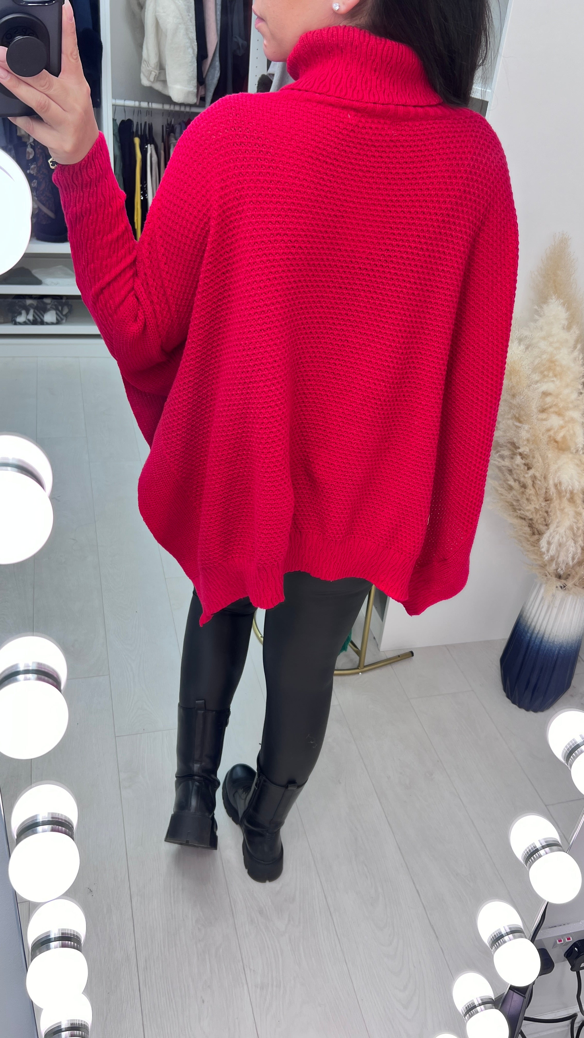 Palmer Roll Neck Poncho Jumper