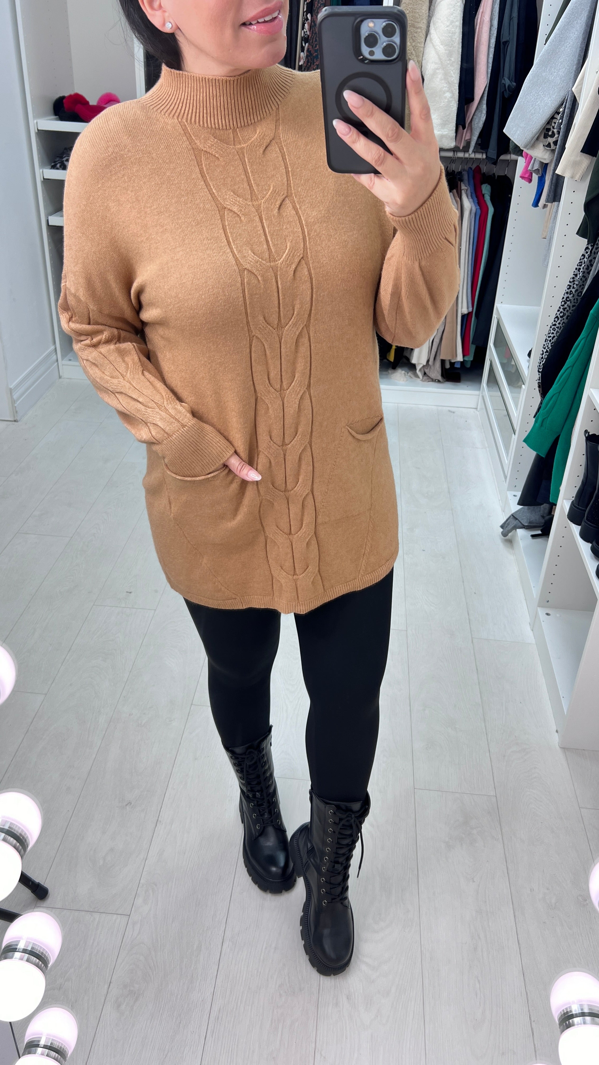 Qadira Cable Knit Design Jumper