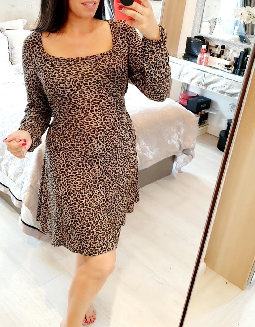 Sadia Leopard Print Tie Waist Dress