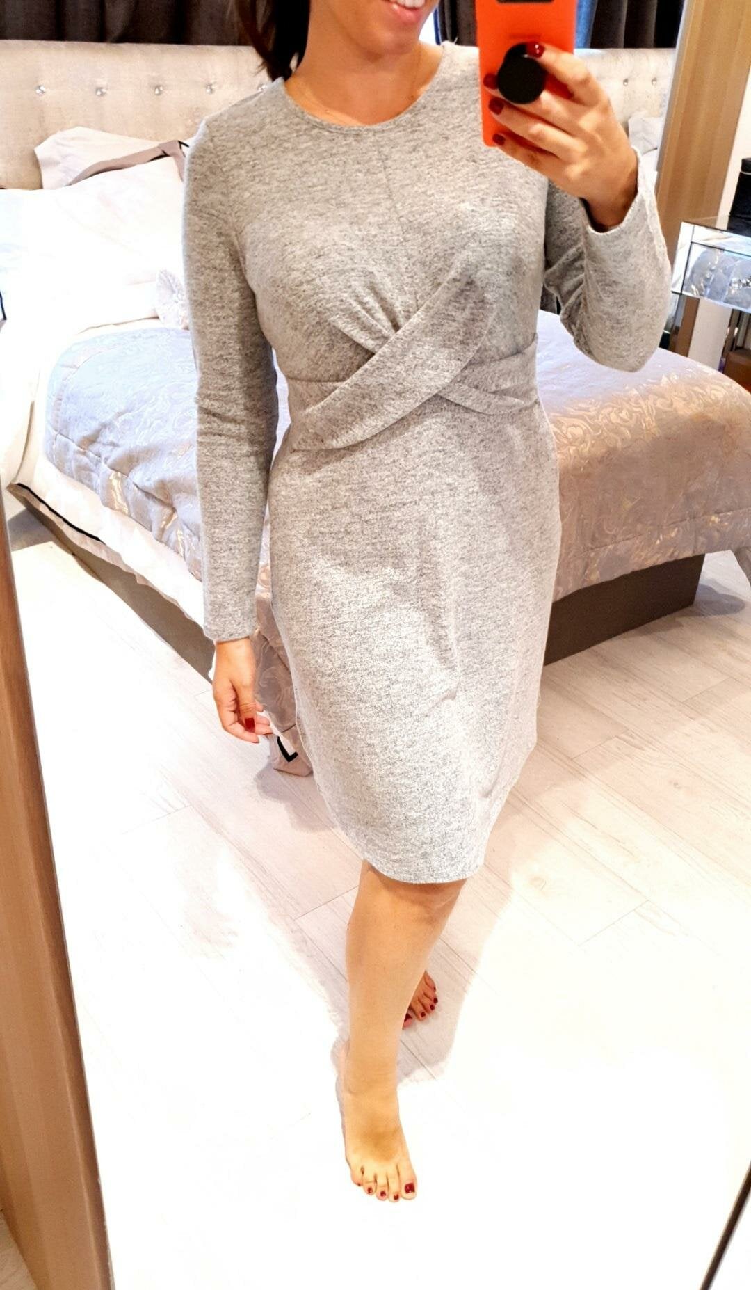 Portland Twist Knot Detail Knitted Dress