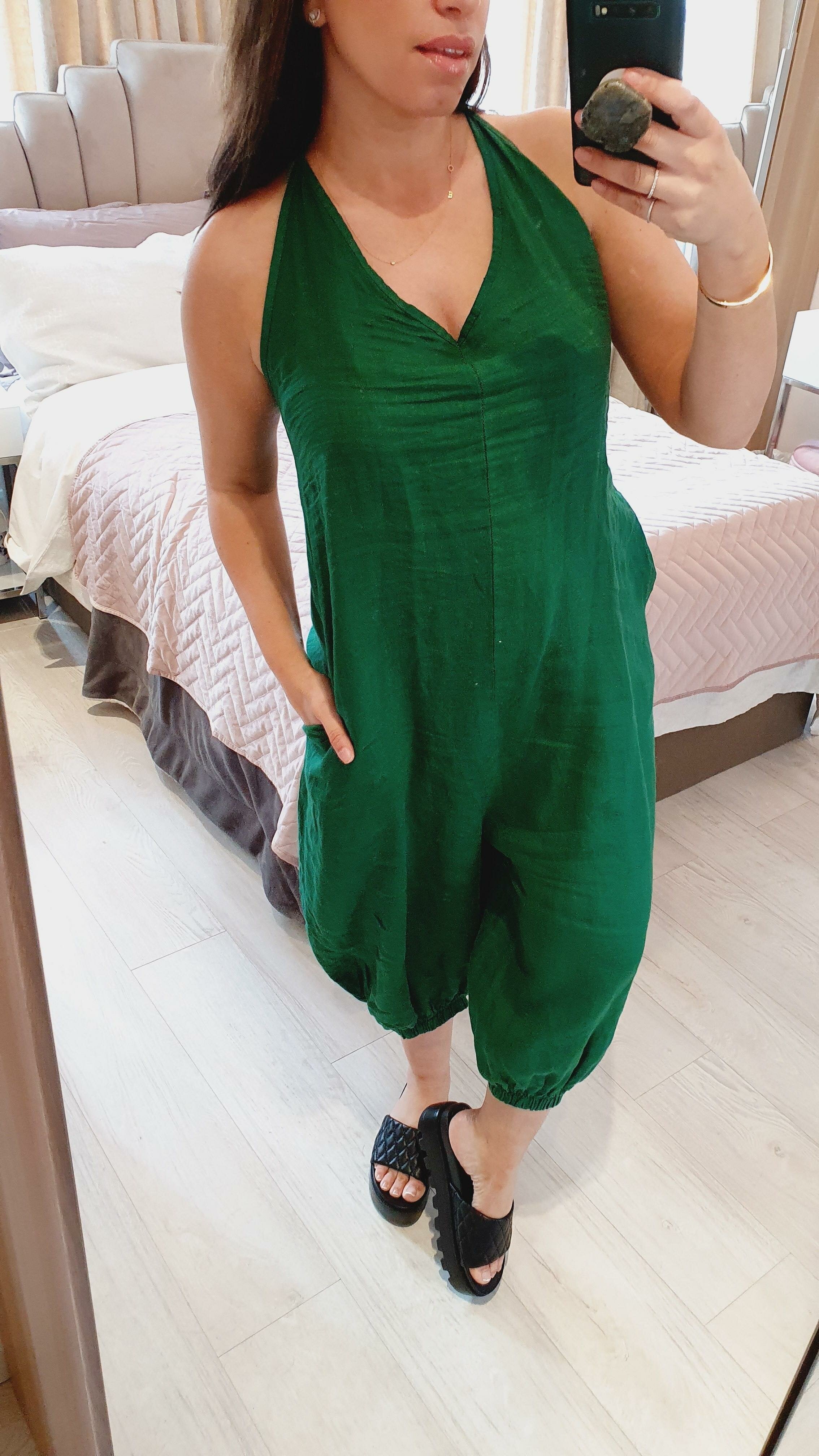 Tazmin Elasticated Keyhole Tie Linen Romper