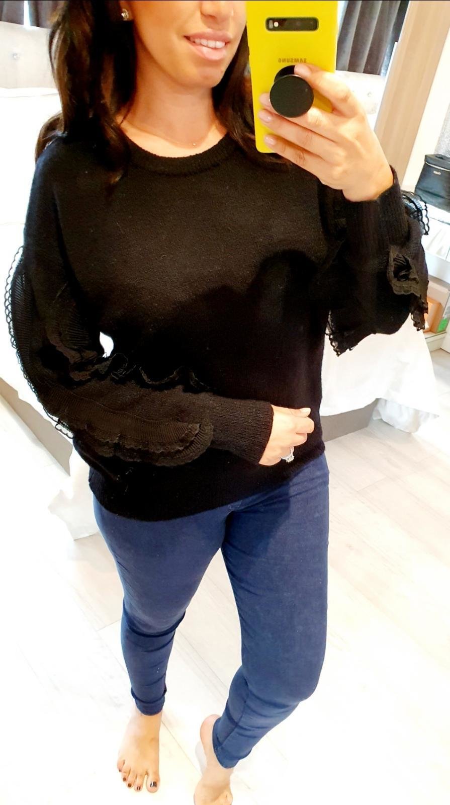Andison Pleated Frill Sleeve Detail Jumper