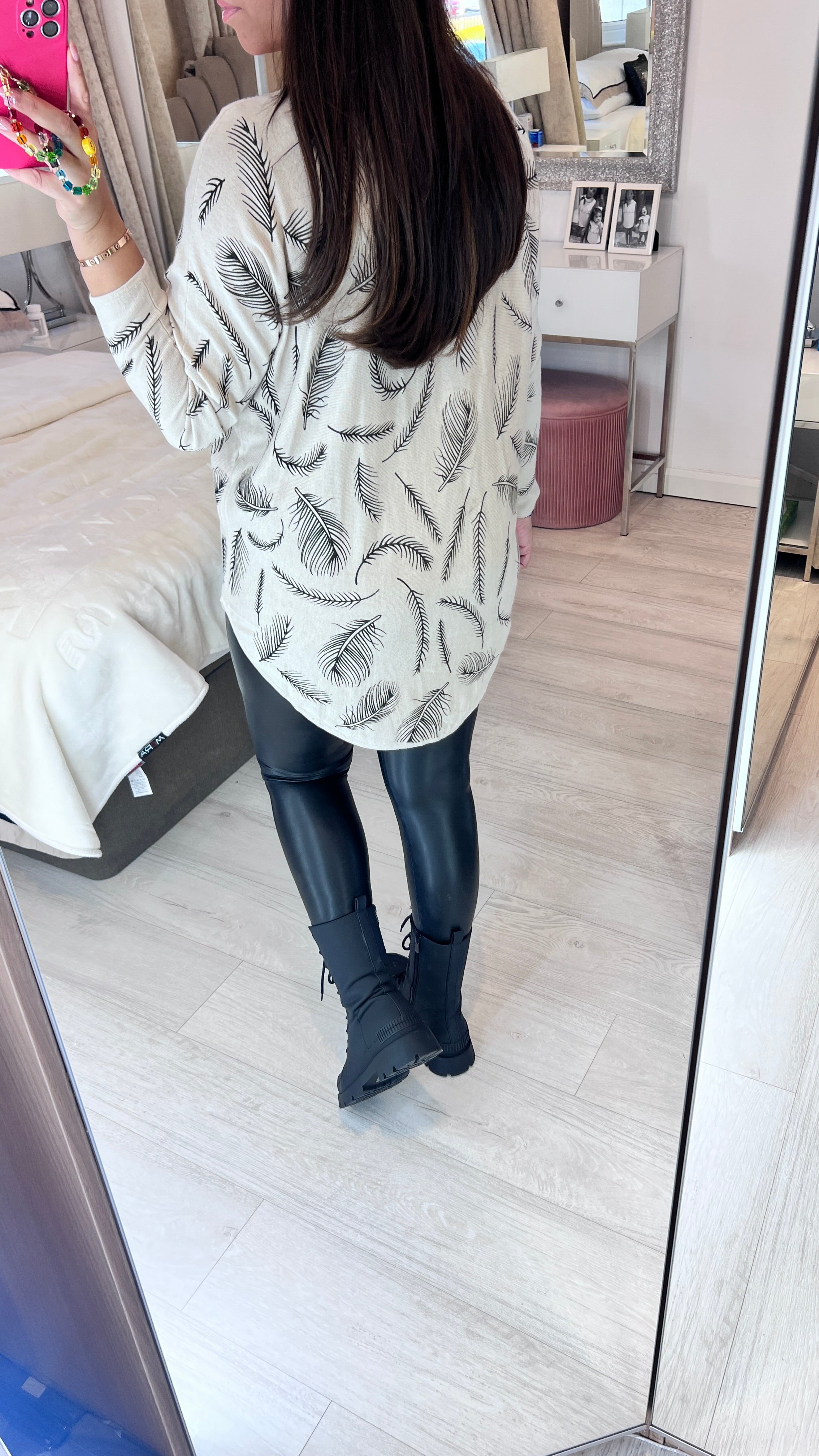 Craft Diamante Feather Fine Knit Jumper