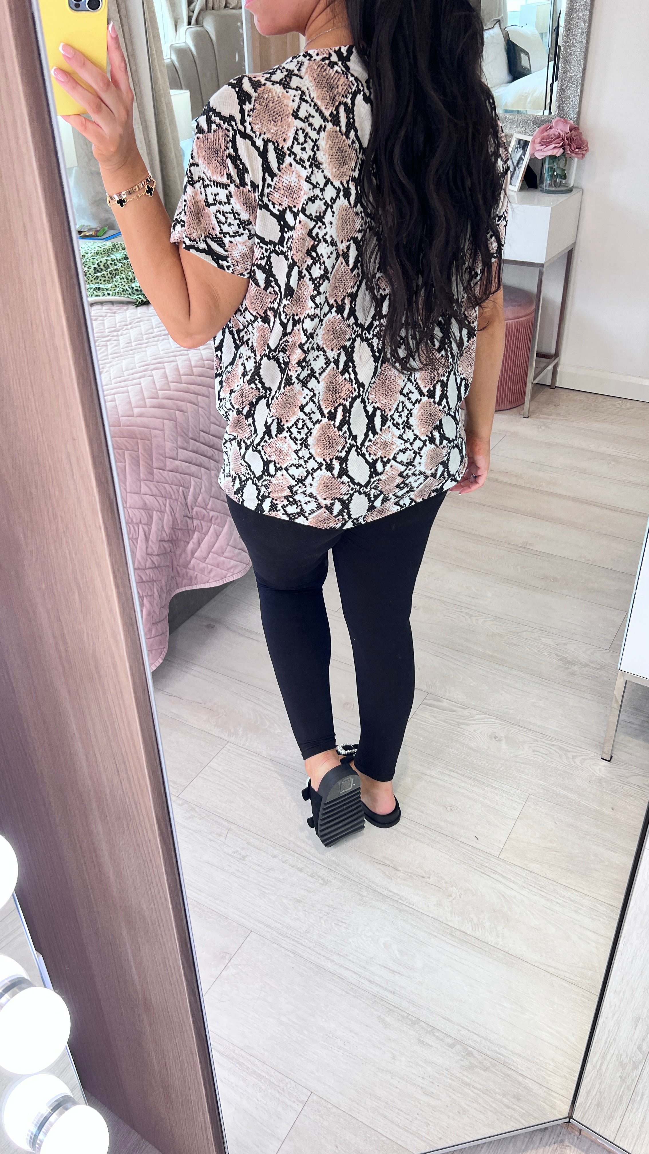 Avanie Supersoft Snake Print Top