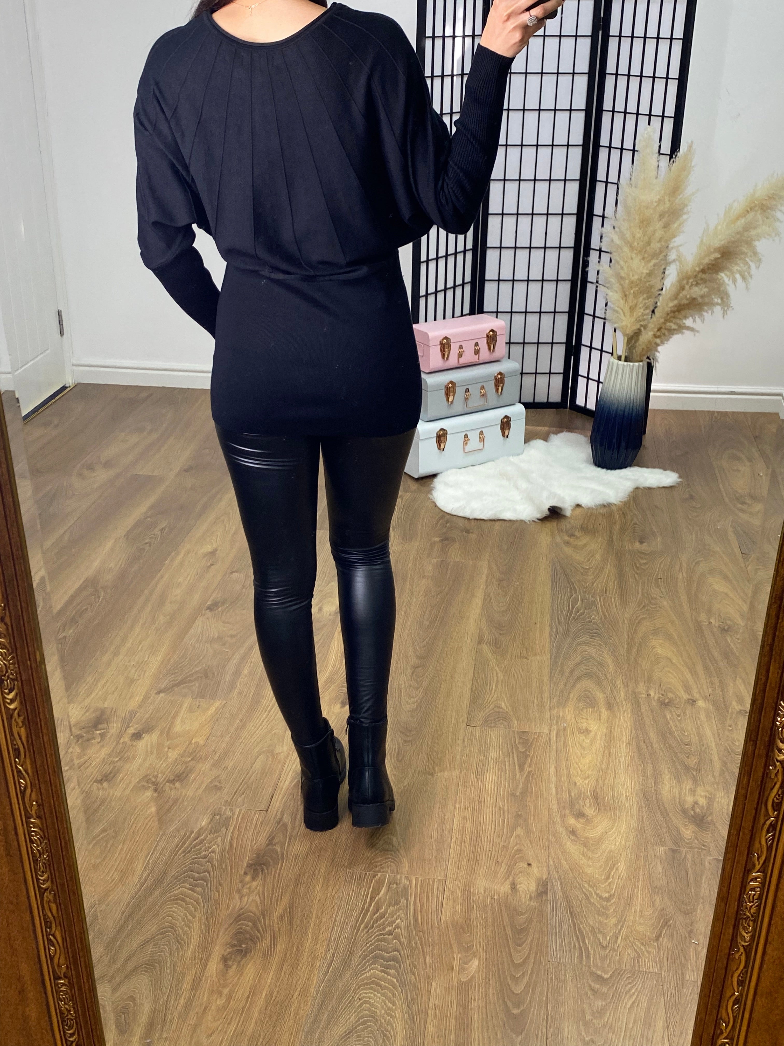 Brooke Stretch Batwing Sleeve Knit Top