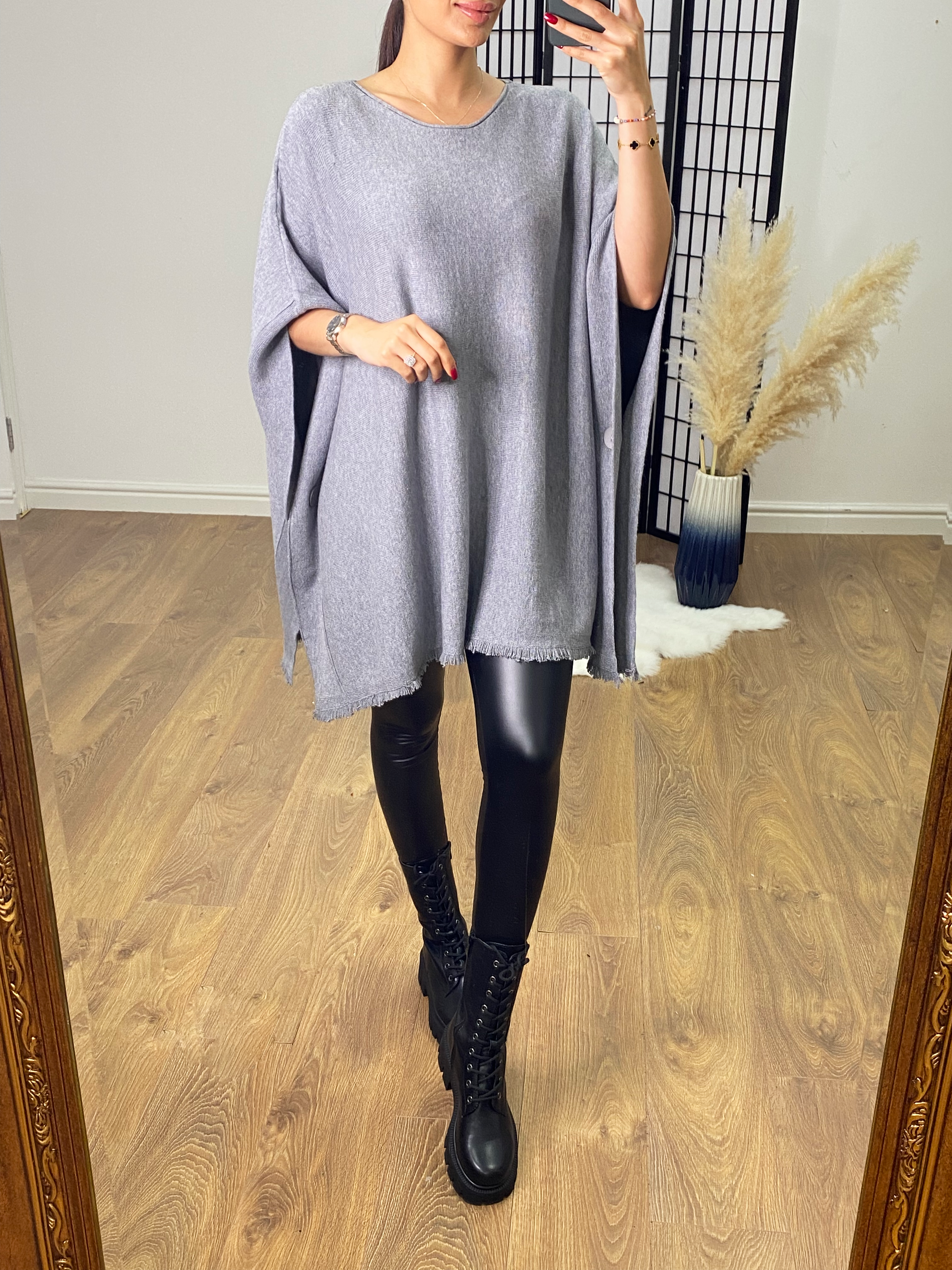 Derry Plain Oversized Poncho Jumper