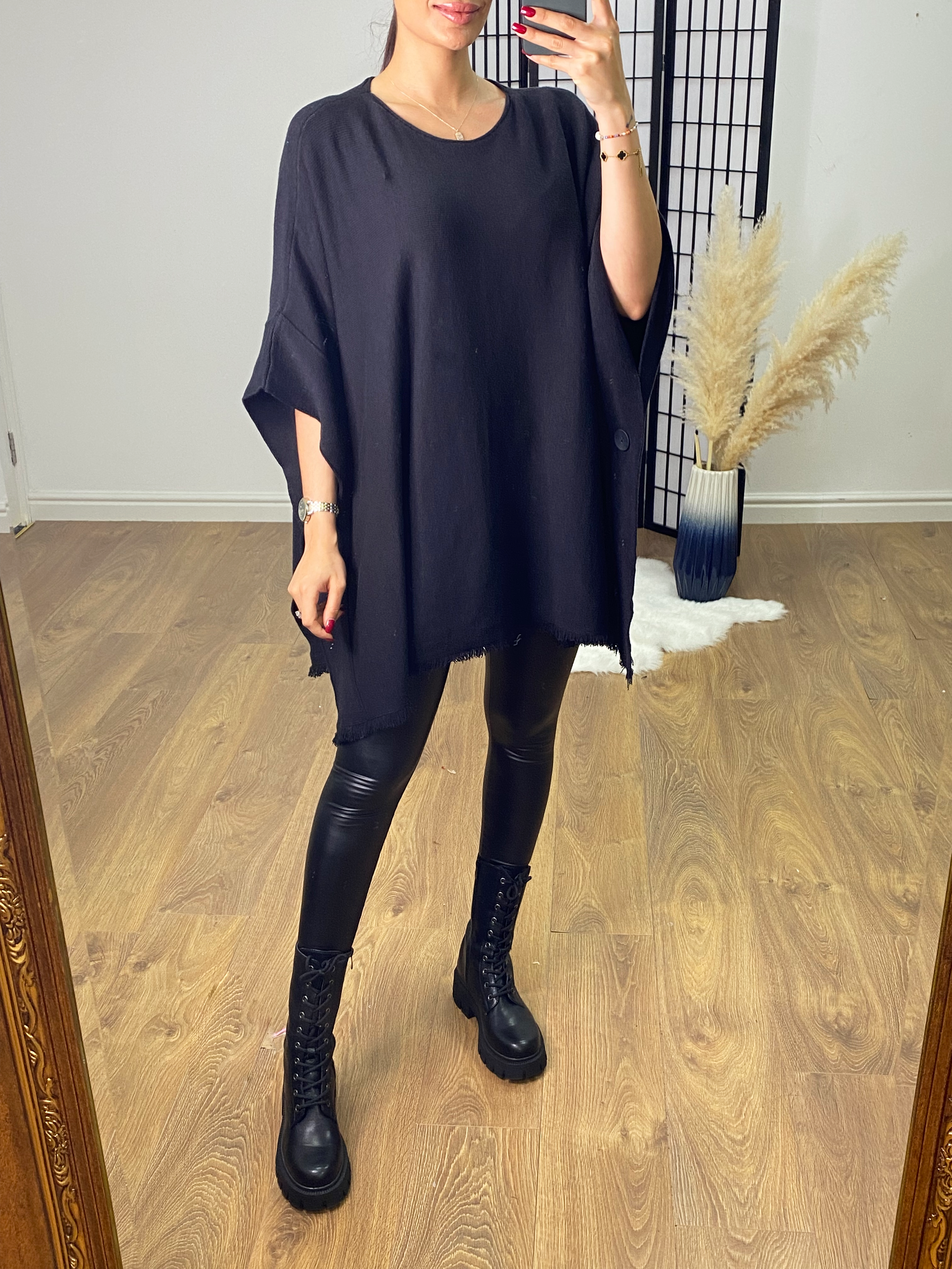 Derry Plain Oversized Poncho Jumper