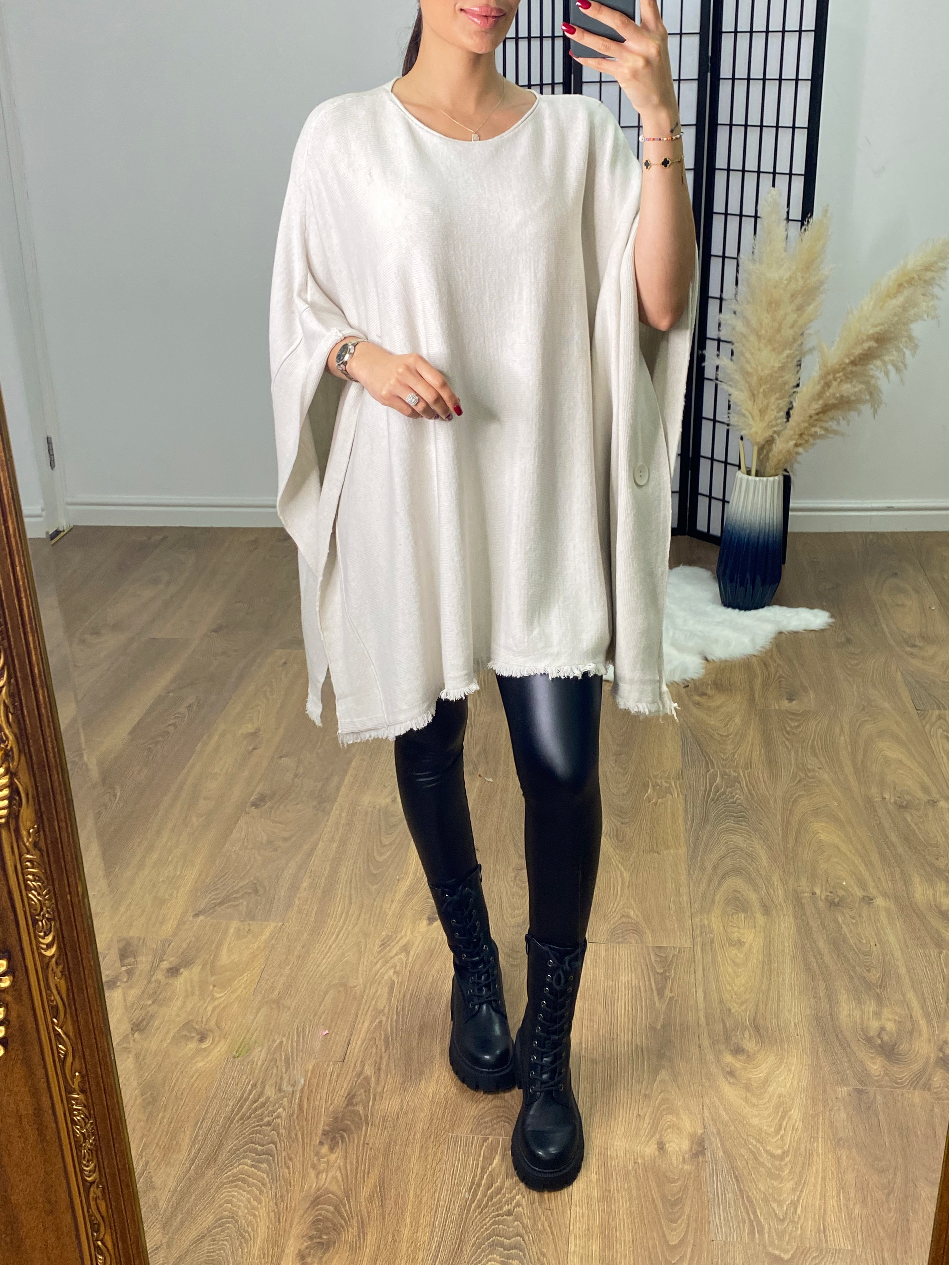 Derry Plain Oversized Poncho Jumper