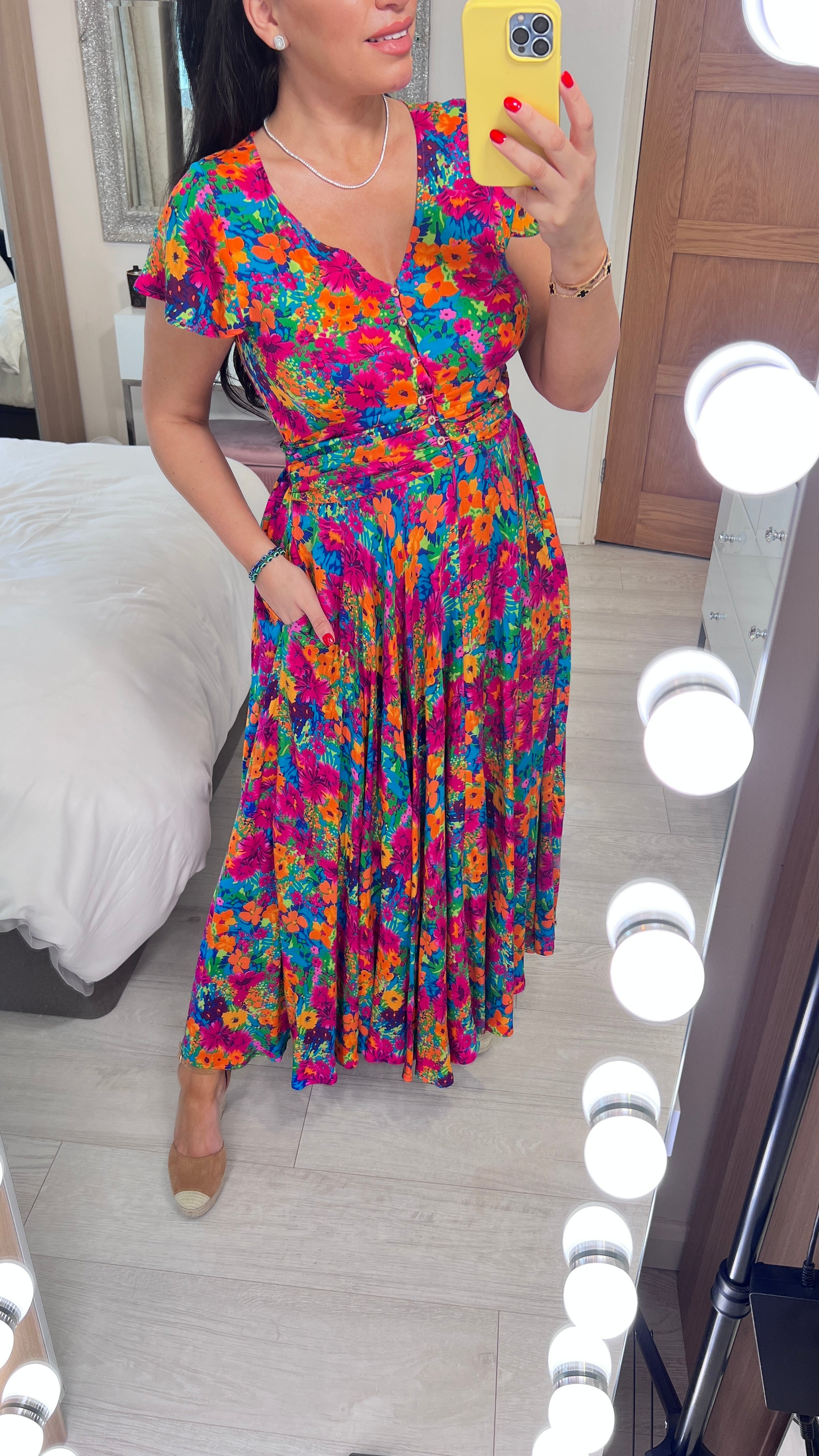 Eleven Floral Print Maxi Dress