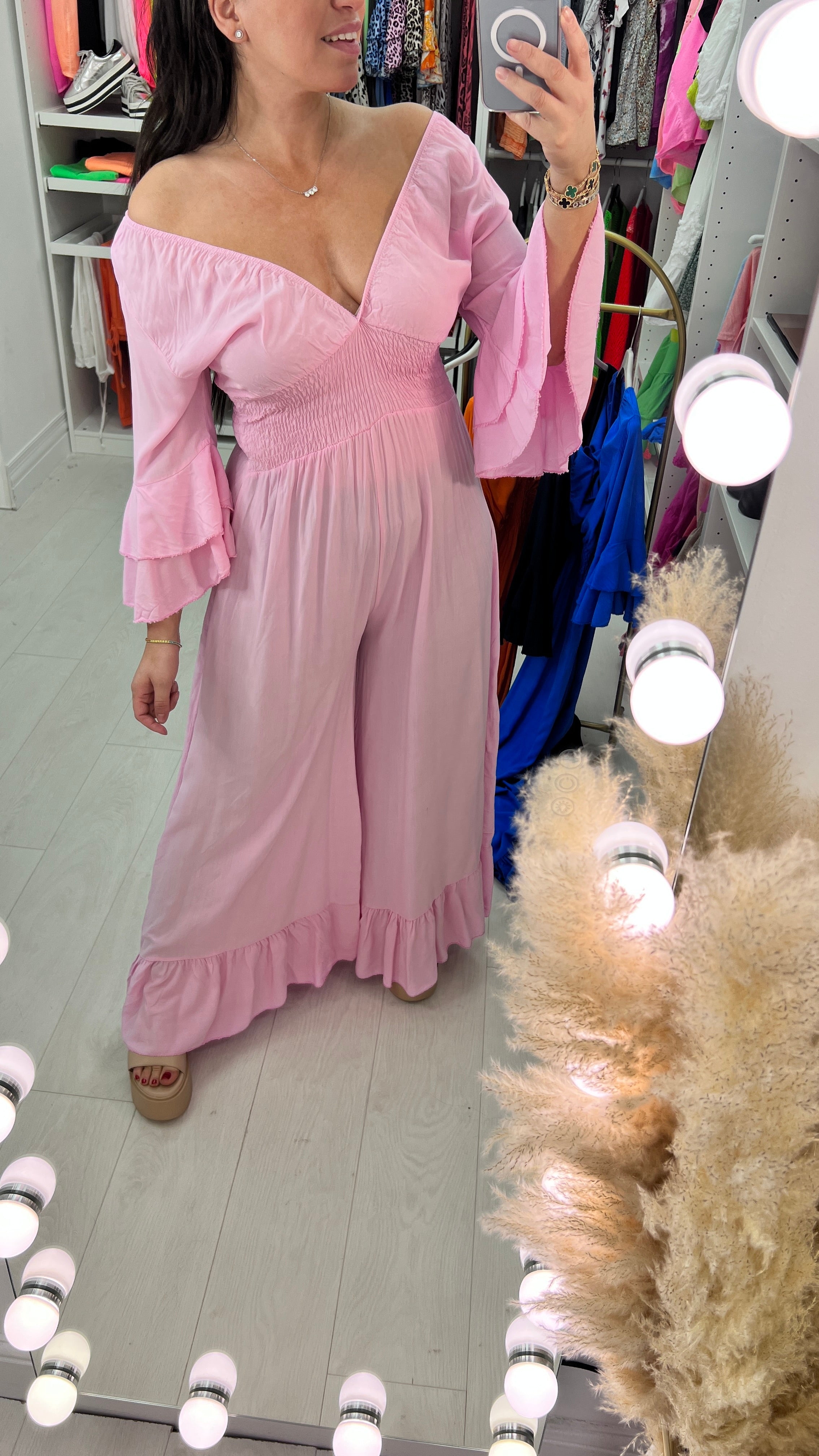 Chaplin Ruffle Sleeve Jumpsuit